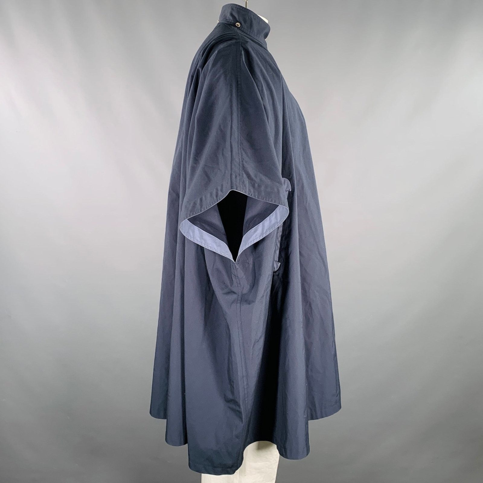 Thierry Mugler THIERRY MUGLER One Size Light Cotton Snaps Poncho Coat Size US XL / EU 56 / 4 - 2 Thumbnail