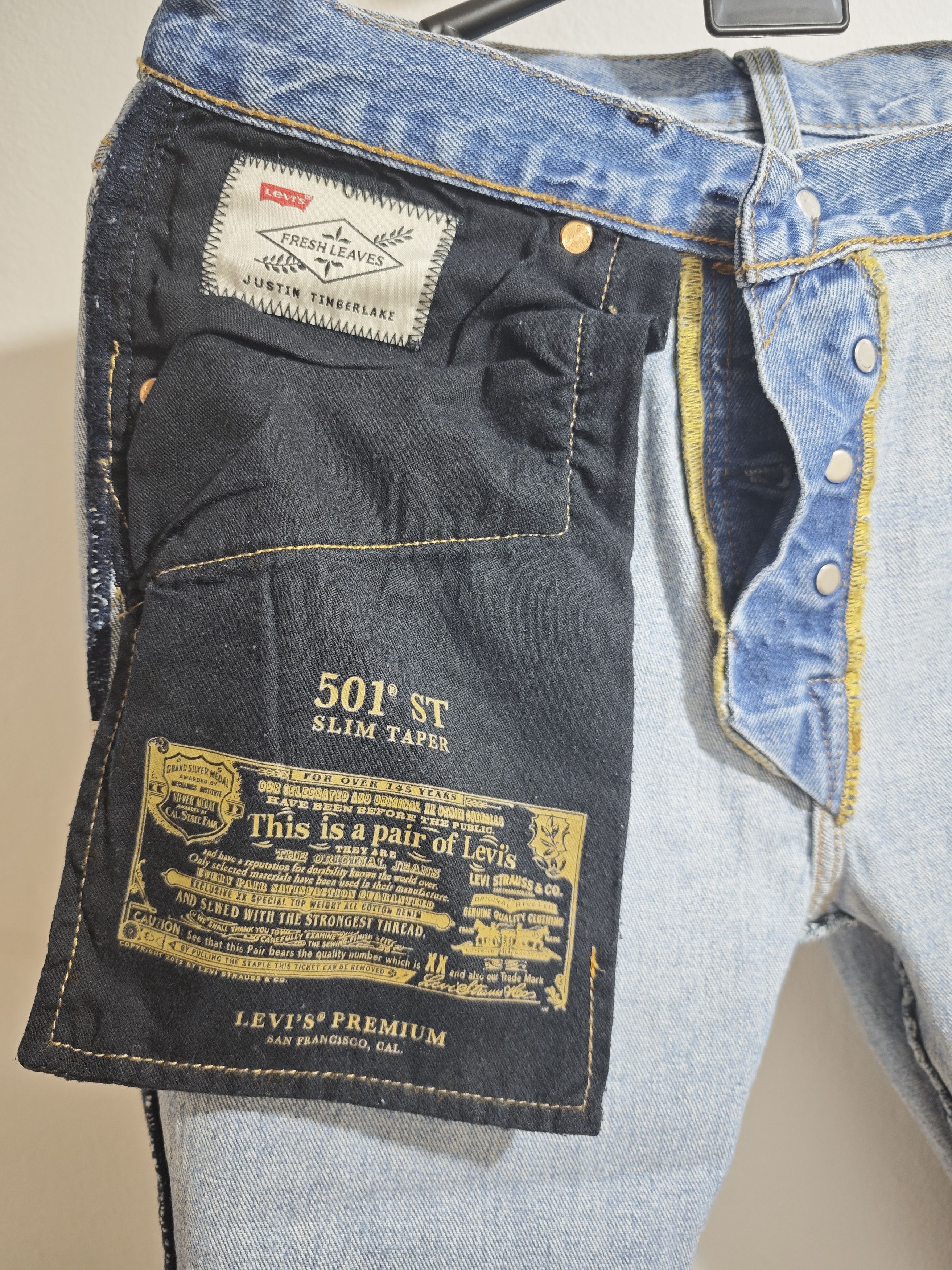 Levi's Levi's & Justin Timberlake 501st Jeans Fresh Leaves Size US 30 / EU 46 - 8 Thumbnail