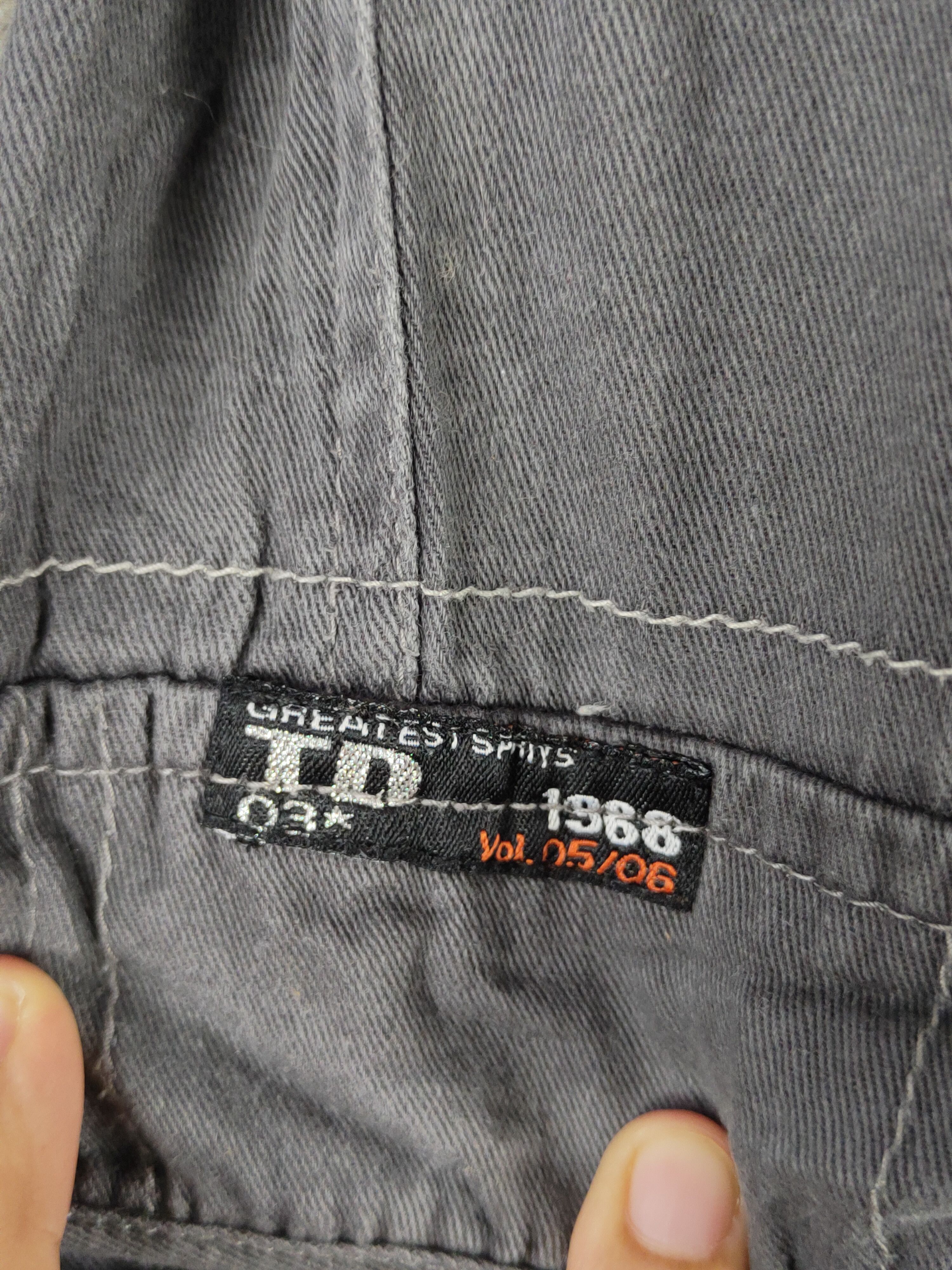 Japanese Brand DL TD Mania Dark Gray Multipocket Cargo Pants #2336 Size US 26 / EU 42 - 3 Thumbnail