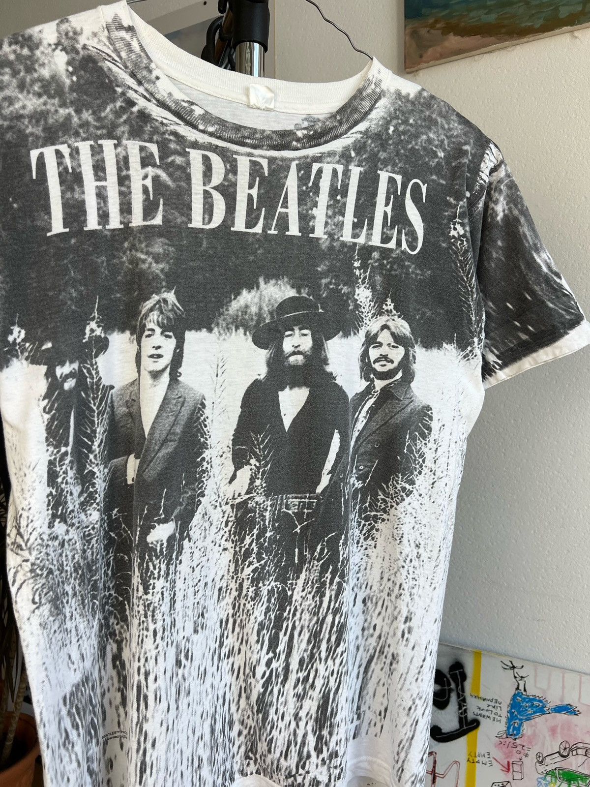 Band Tees Vintage 90s The Beatles Full Print Shirt Rare Size US L / EU 52-54 / 3 - 3 Thumbnail