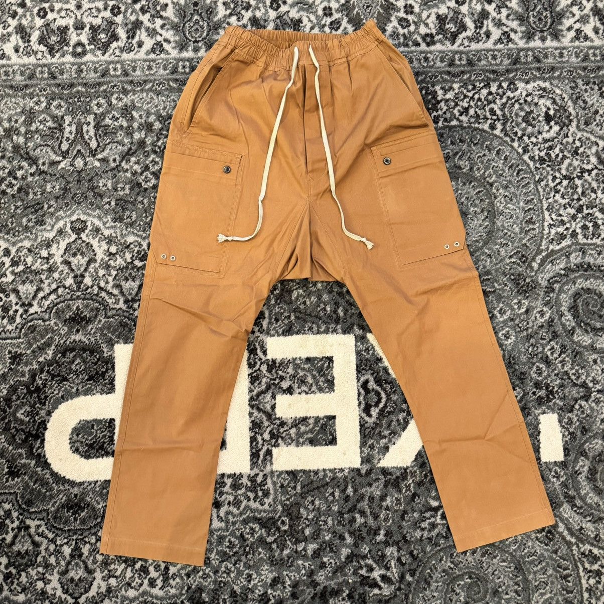 image of Rick Owens Honey Cargo Trousers in Brown, Men's (Size 34)