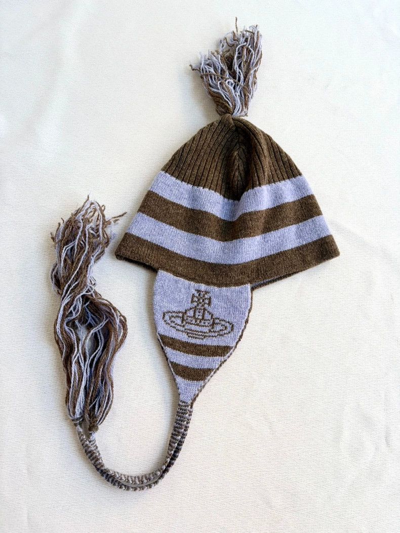 Vivienne Westwood Vivienne Westwood Purple striped true one flight cap ear c Size ONE SIZE - 2 Thumbnail
