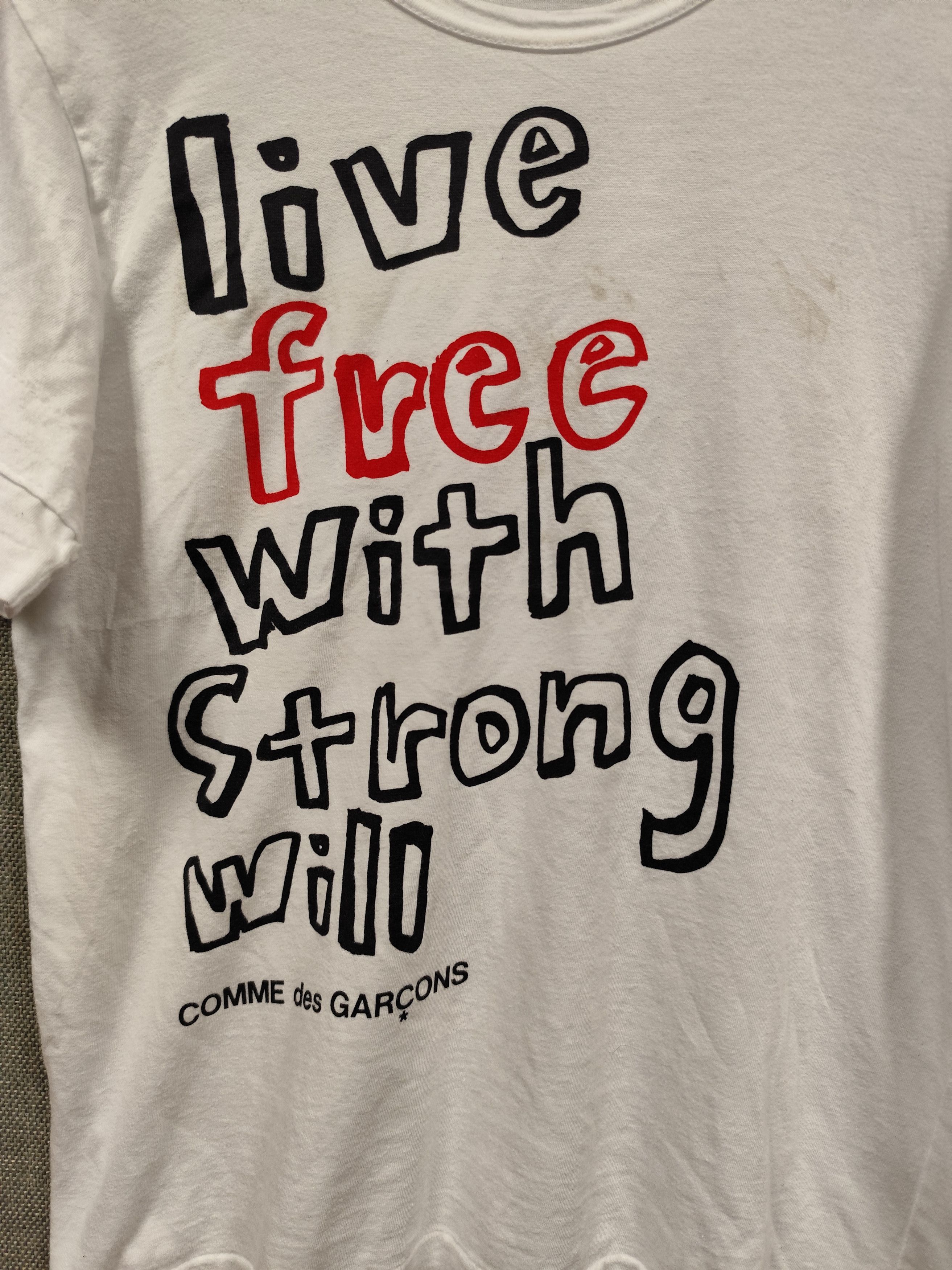 Comme des Garcons × Comme des Garcons Homme Plus T shirt comme des garcons live free with strong will Size US S / EU 44-46 / 1 - 2 Thumbnail