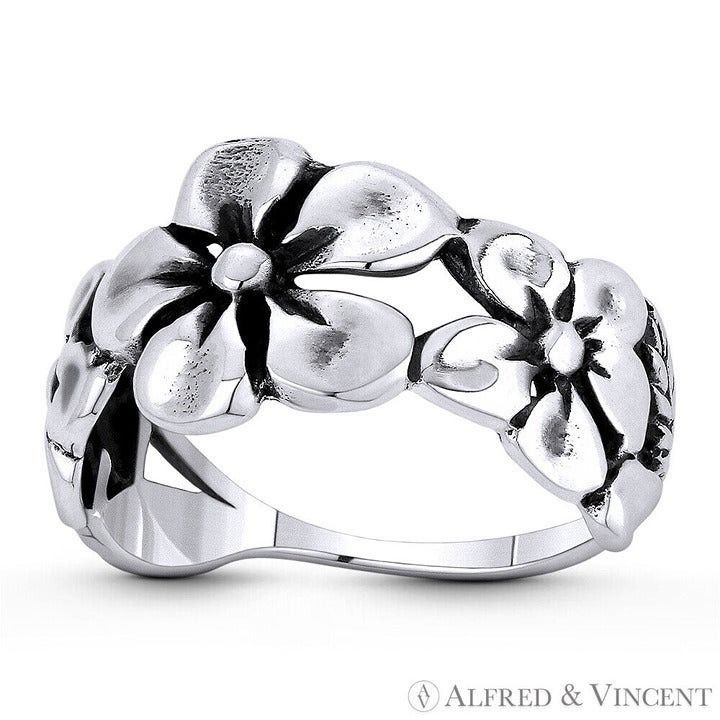 Other Daisy Flower, Vine, & Leaf Charm Boho Ring Size 5 Size ONE SIZE - 1 Preview