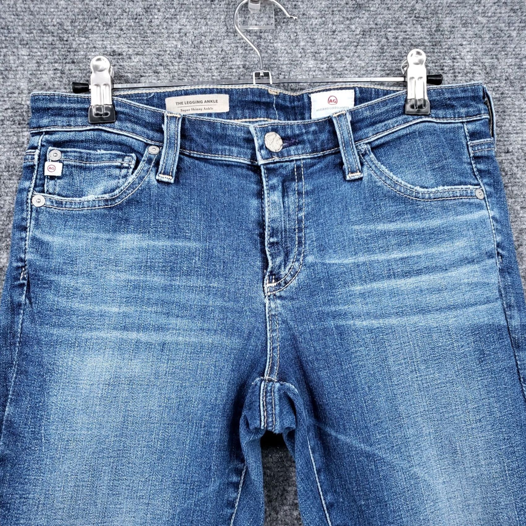 Denime Adelyn Goldschmeid Jegging Womens 28 x 28 Legging Angle Mid Rise Blue Denim Size 28" / US 6 / IT 42 - 3 Thumbnail