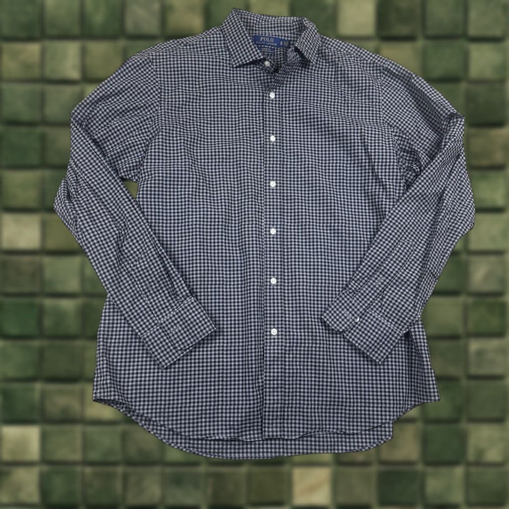 Polo Ralph Lauren Polo Ralph Lauren Button-Up Shirt Mens XL Gray Check Classic Fit Stretch Shirt Size US XL / EU 56 / 4 - 1 Thumbnail