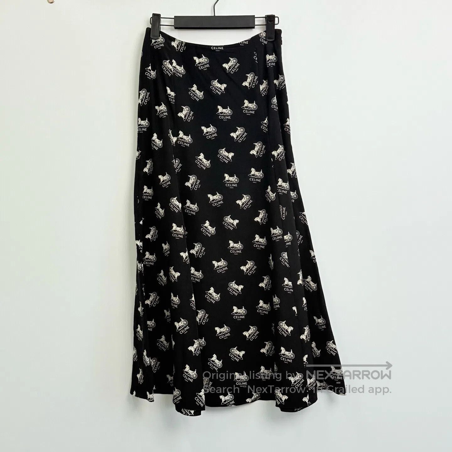 Celine CELINE Logo Printed Casual A-Line Skirt| Size 33" - 1 Thumbnail