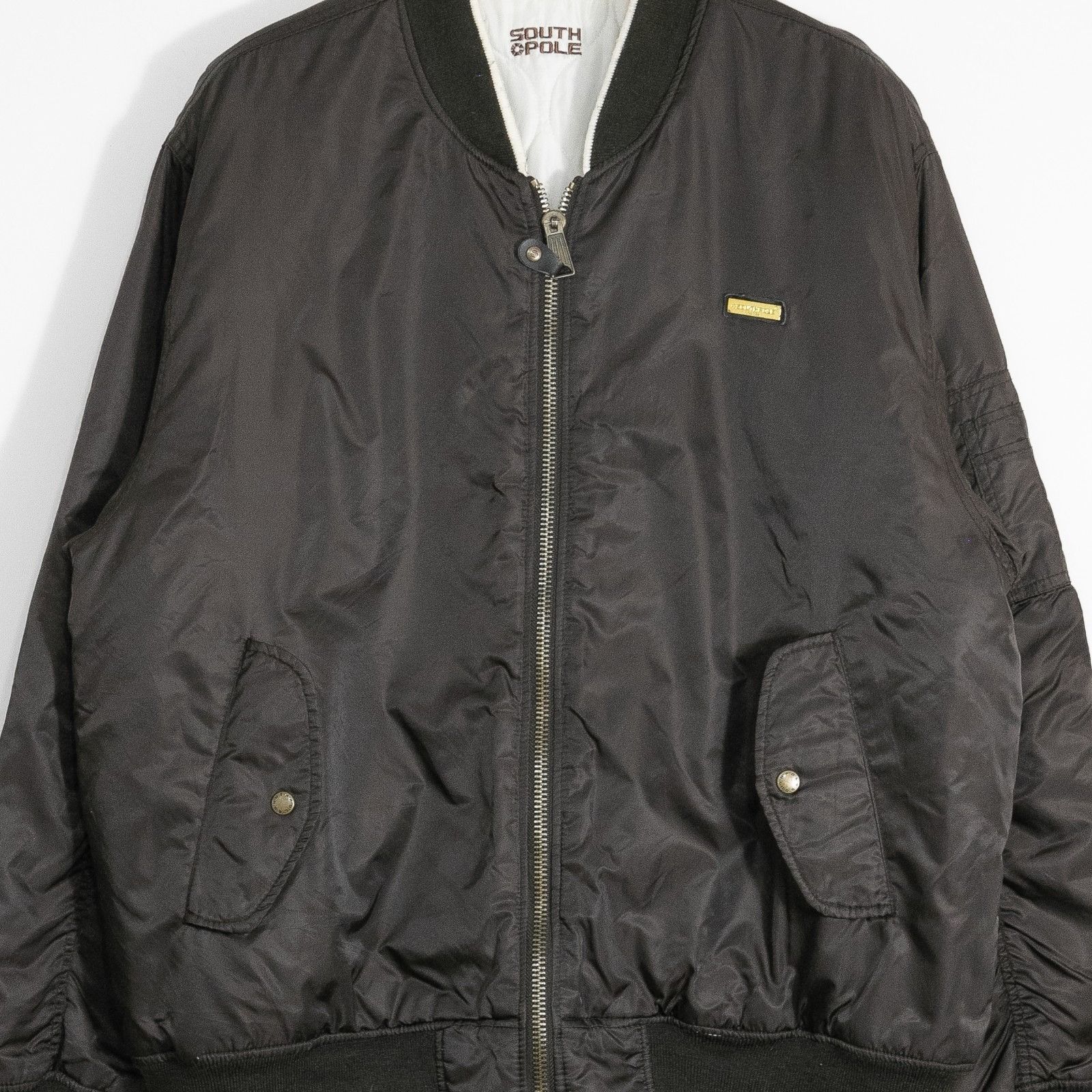 Southpole Vintage Southpole Bomber Jacket Mens XL - Brown Reversible Size US XL / EU 56 / 4 - 2 Thumbnail