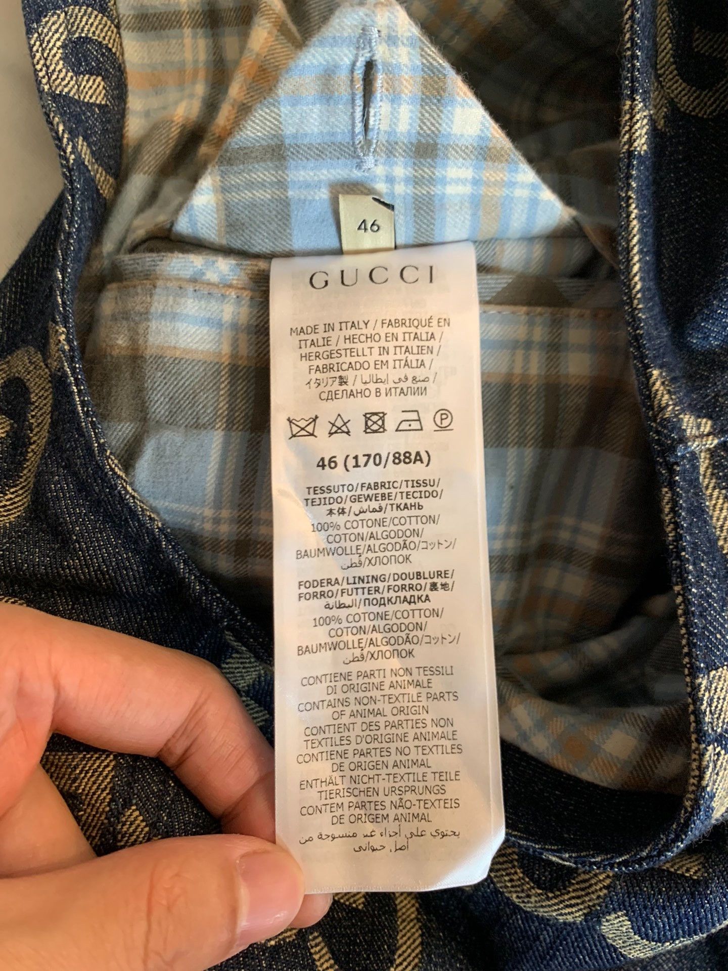 Gucci Gucci Brand New Full Print Denim Jacket 2501-Nextarrow Size US S / EU 44-46 / 1 - 4 Thumbnail
