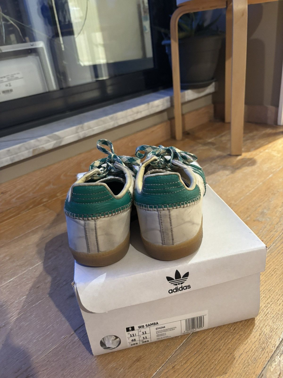Adidas × Wales Bonner Adidas Samba Wales Bonner White/Green Size US 11.5 / EU 44-45 - 2 Thumbnail