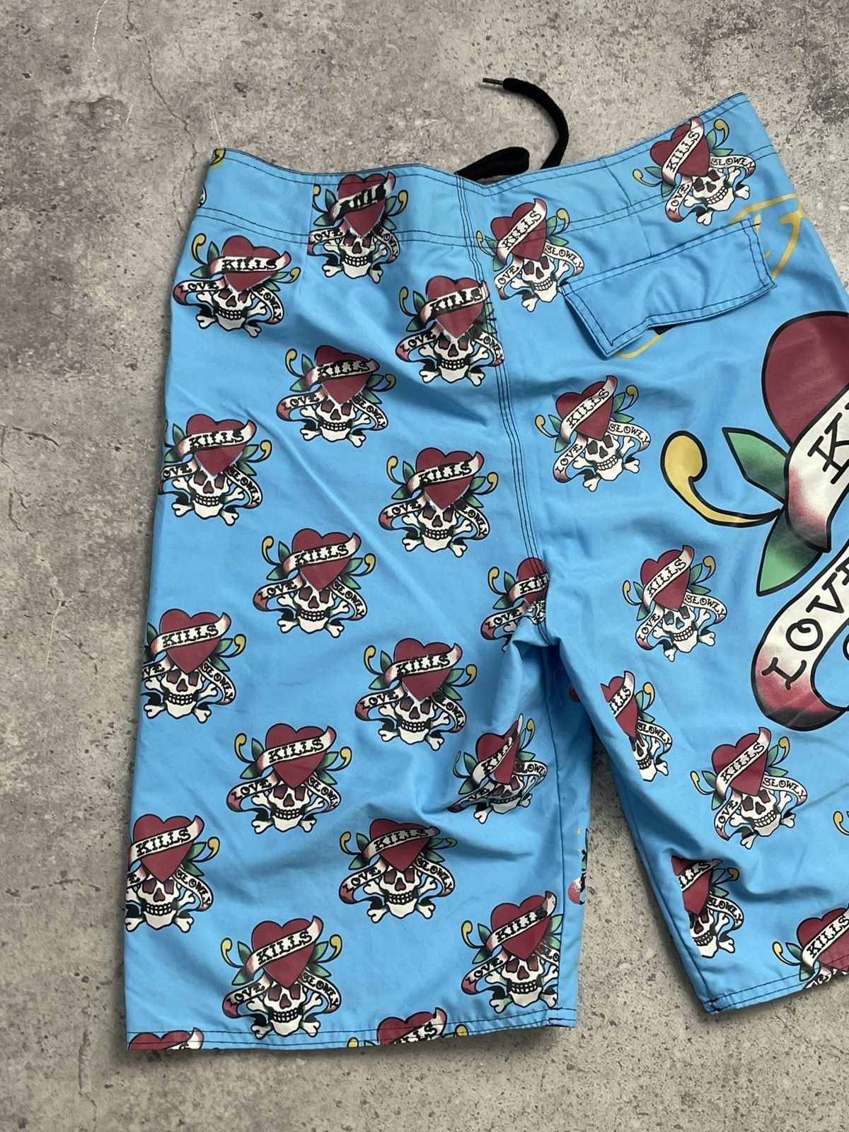 Ed Hardy × Vintage Vintage Ed Hardy Swim Shorts Blue L size Size US 34 / EU 50 - 6 Thumbnail