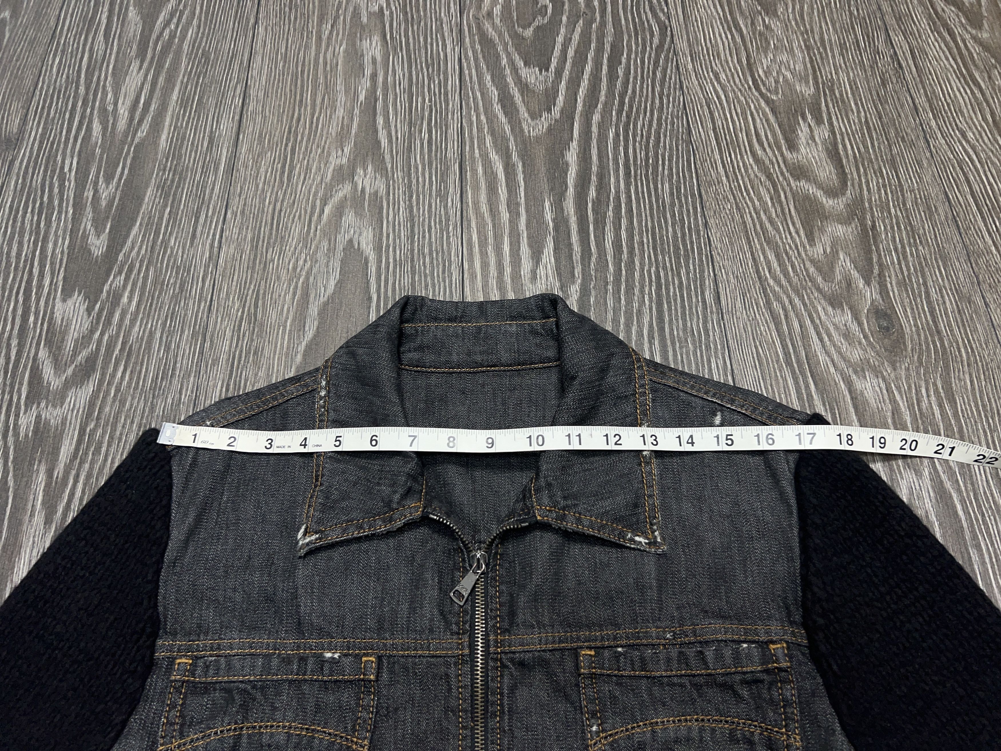 Dolce & Gabbana Mens Distressed Wool Denim Hybrid Jacket Bomber Size US L / EU 52-54 / 3 - 6 Thumbnail