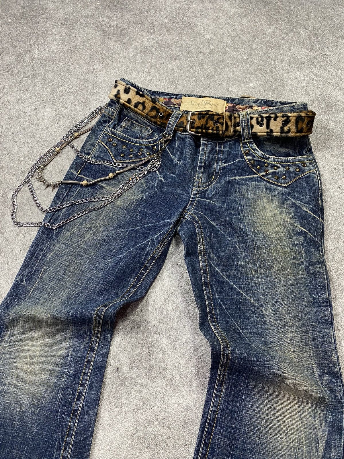 If Six Was Nine × Japanese Brand × Le Grande Bleu (L.G.B.) 2000s Ssail Flared Wash Jean Size US 30 / EU 46 - 3 Thumbnail