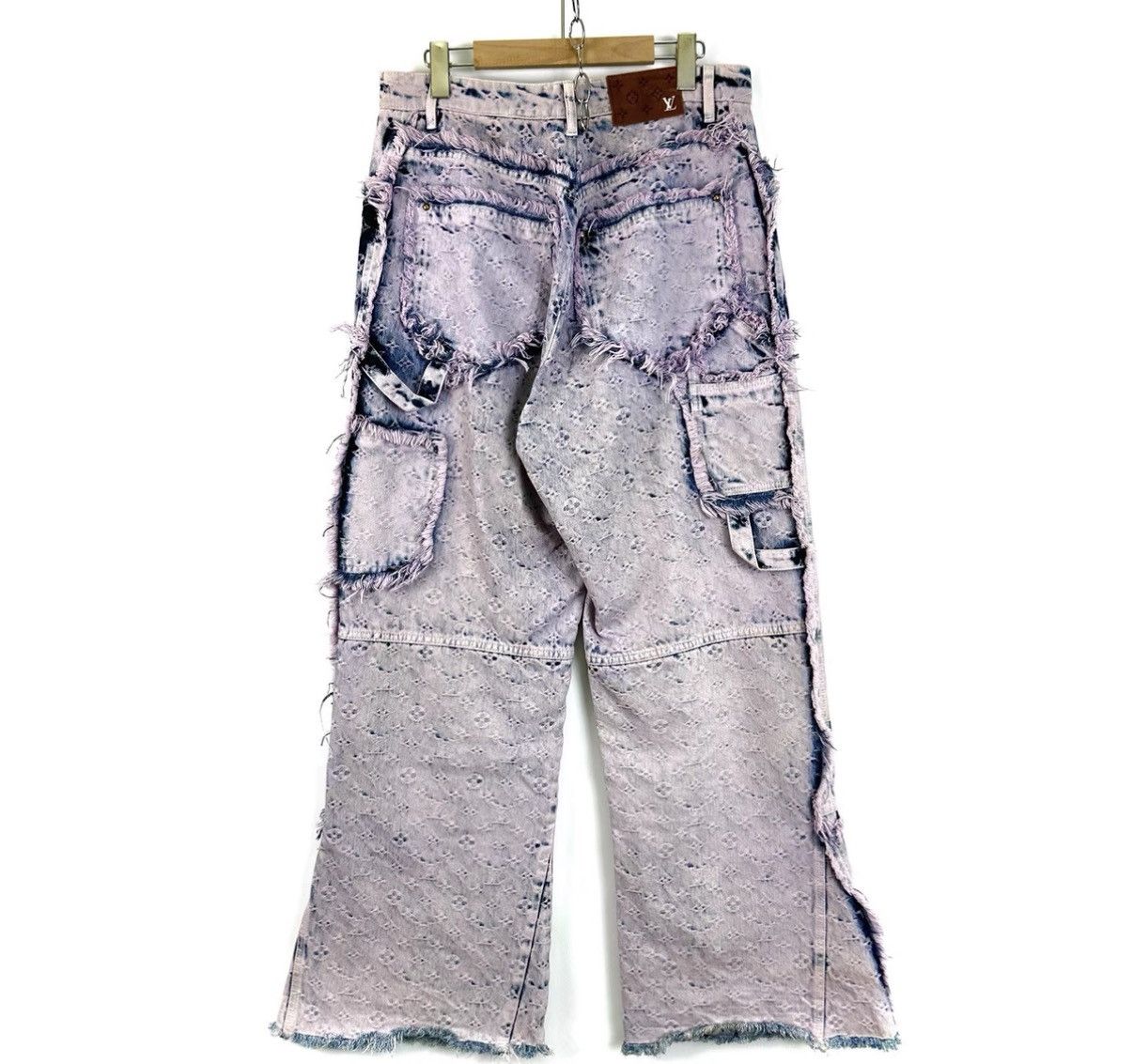 Louis Vuitton Louis Vuitton Multi-Pocket Fringe Distressed Jeans K12 Size 33" - 2 Thumbnail