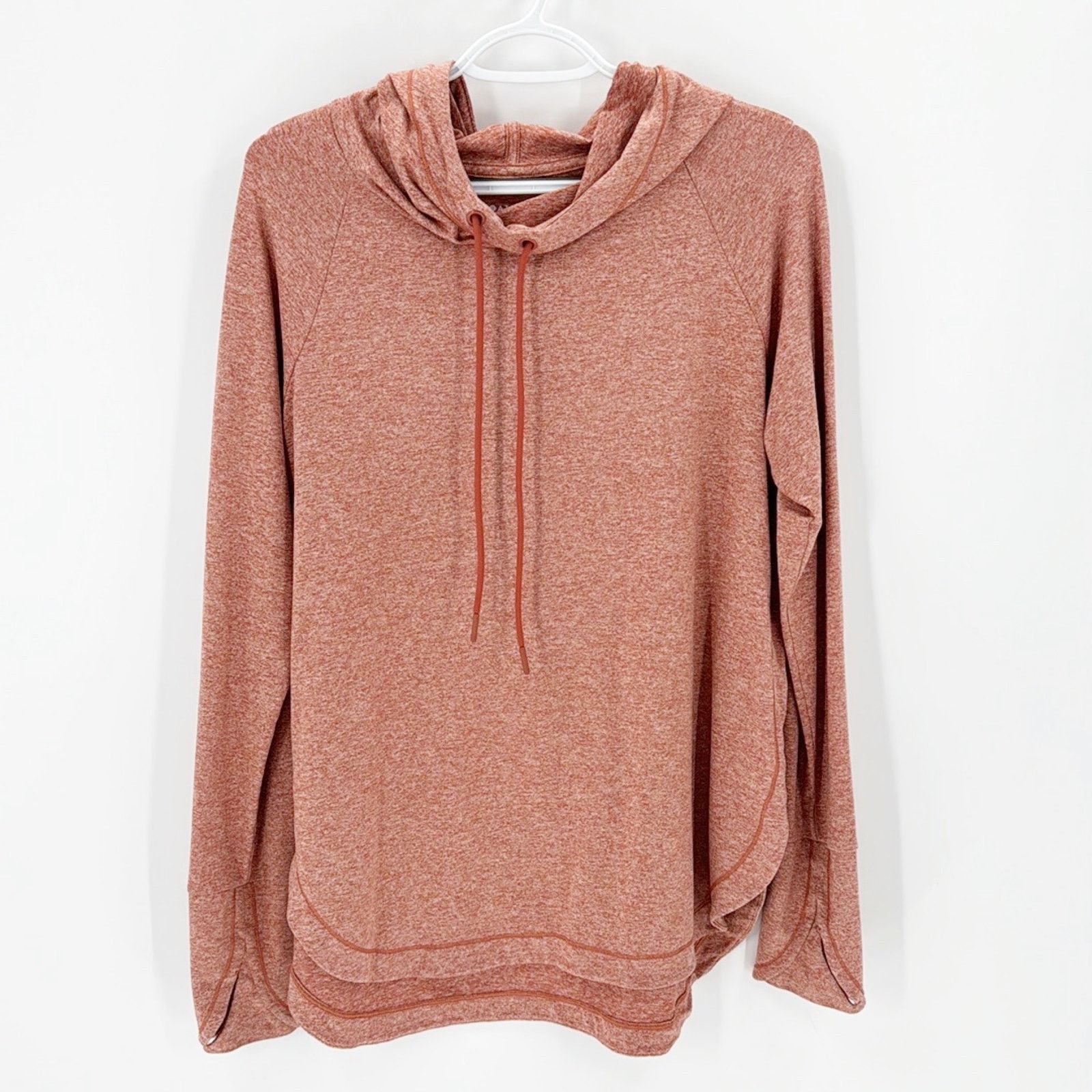 Athleta Athleta uptempo Hoodie orange side slit hi lo loose fit sz M Size M / US 6-8 / IT 42-44 - 2 Thumbnail