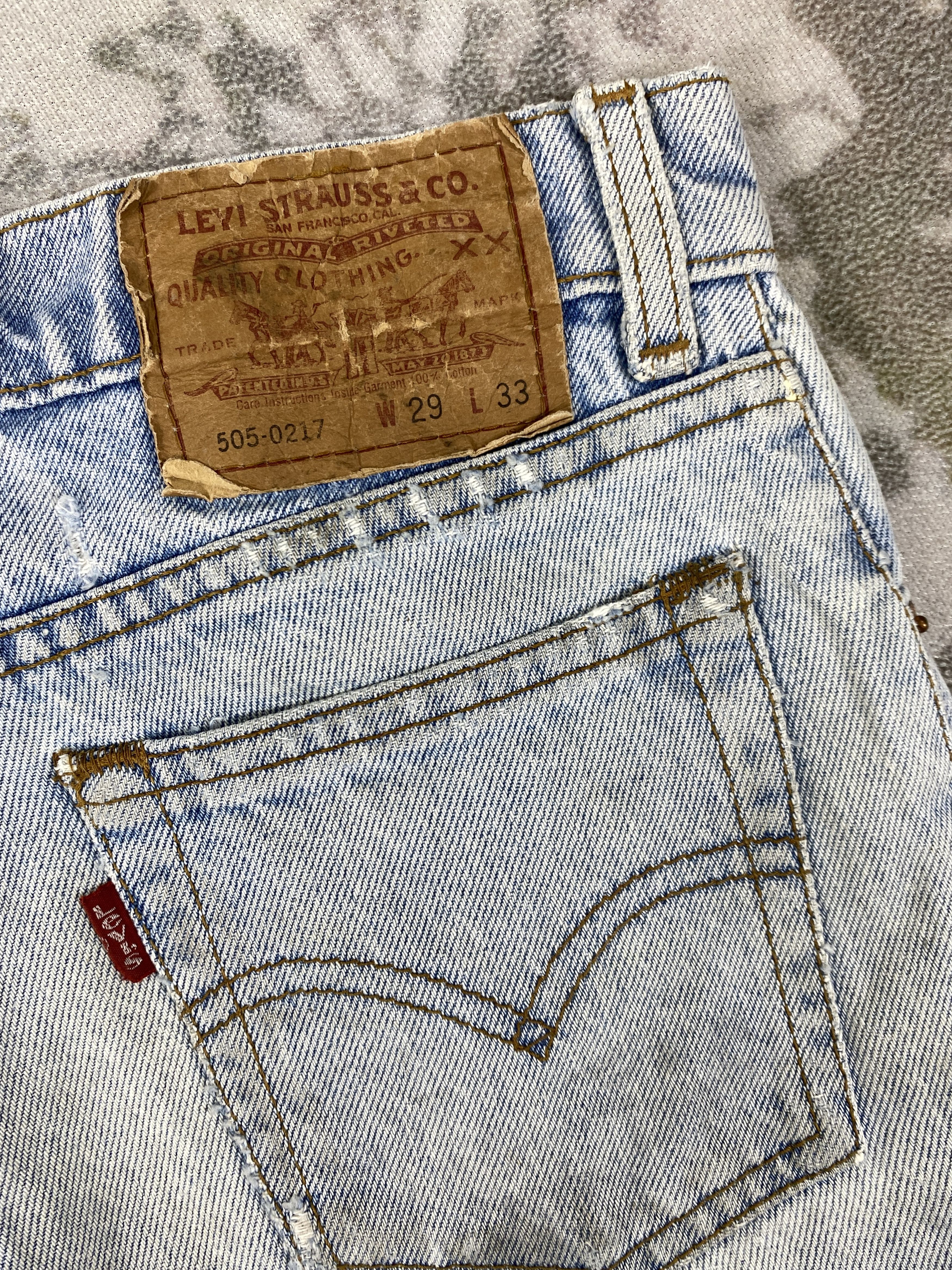 Levi's Light Blue Wash Vintage Levi's 505 28x30 Denim -JN965 Size US 28 / EU 44 - 10 Thumbnail