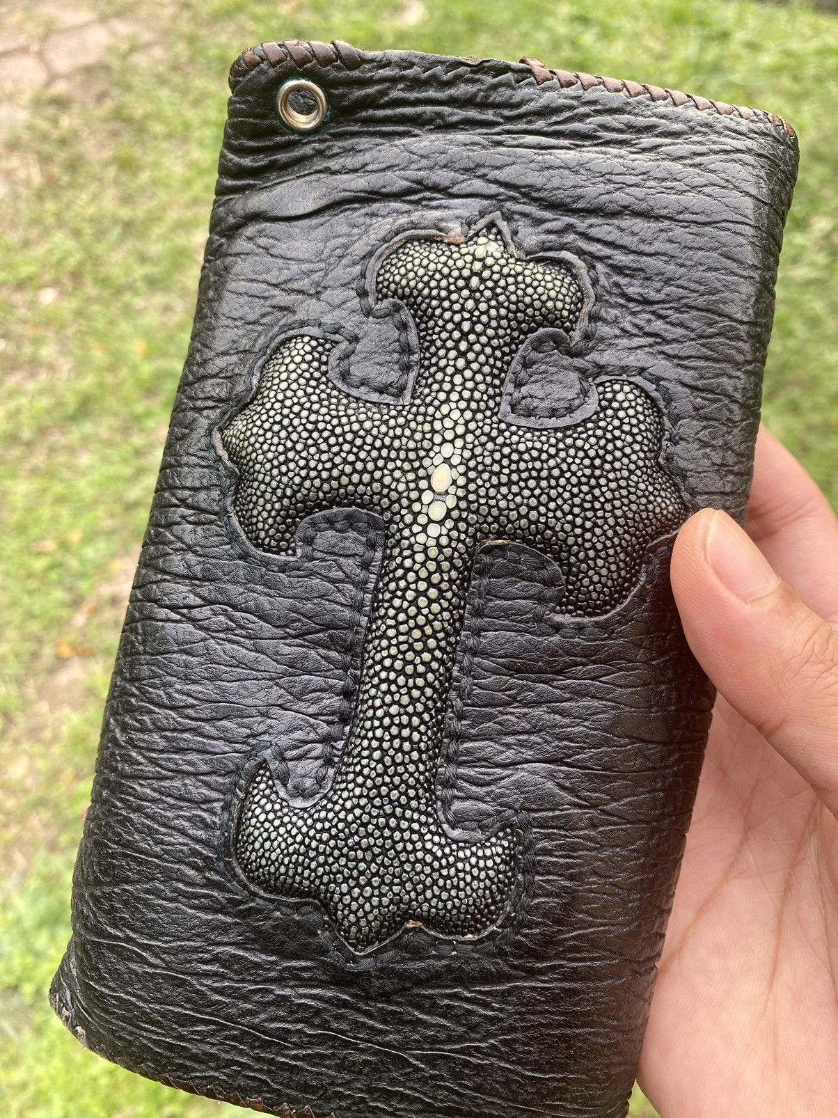 If Six Was Nine Very Rare Vintage handmade Godsize Sharkskin Leather wallet Size ONE SIZE - 3 Thumbnail