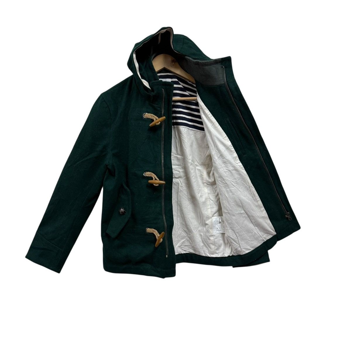 Japanese Brand Inherit Hoodie Duffle Jacket Wool Size US M / EU 48-50 / 2 - 3 Thumbnail