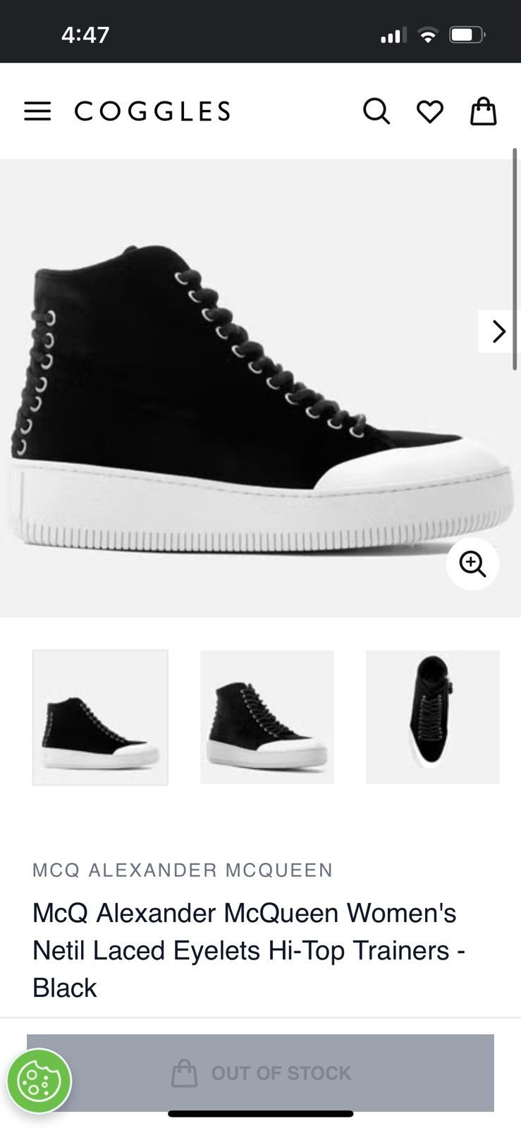 Alexander McQueen × Japanese Brand Alexander McQueen velvet side zipper high tops Size US 7 / IT 37 - 8 Thumbnail