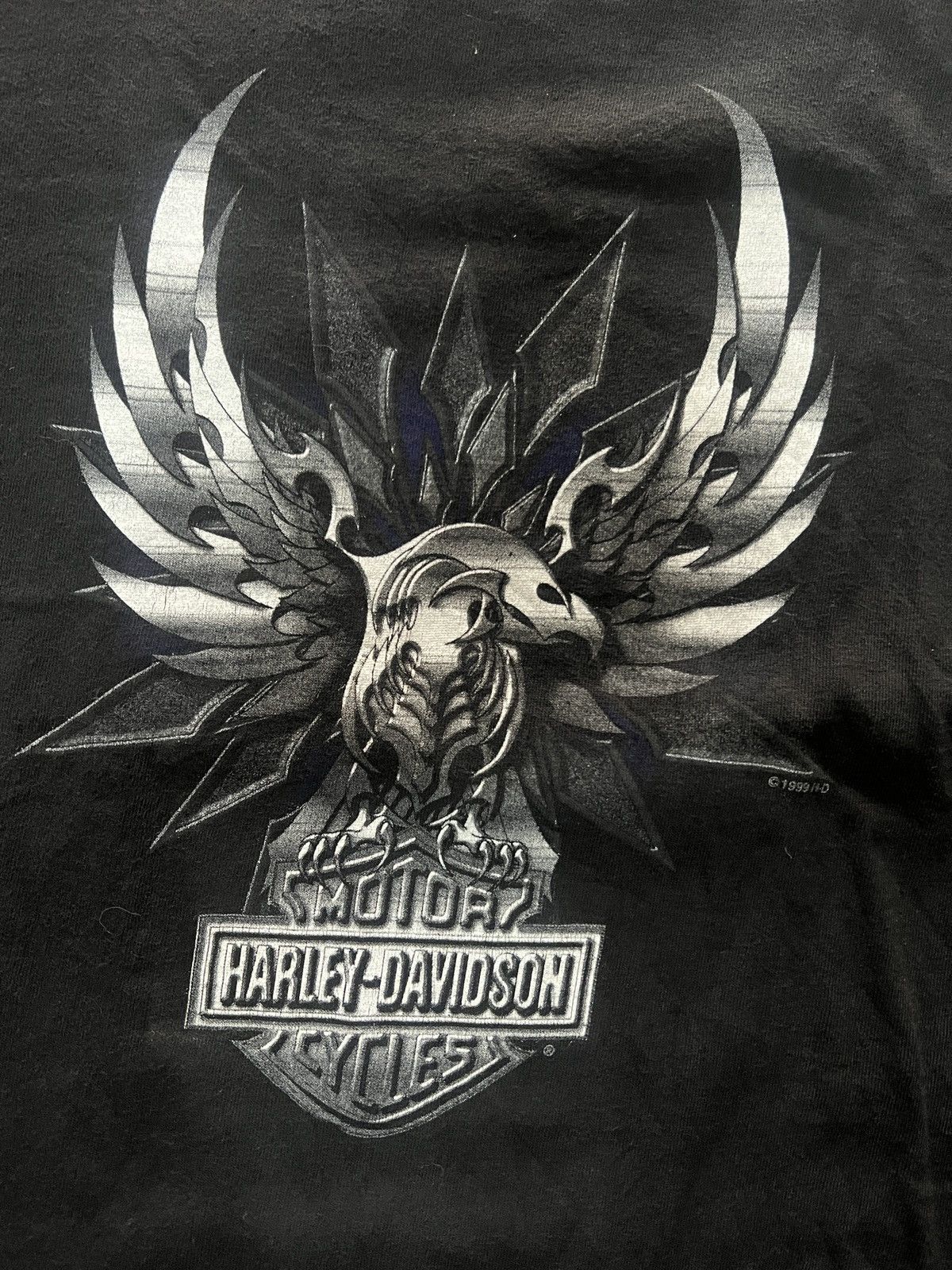 Harley Davidson Harley Davidson Men's Black and White T-shirt Size US XL / EU 56 / 4 - 2 Thumbnail