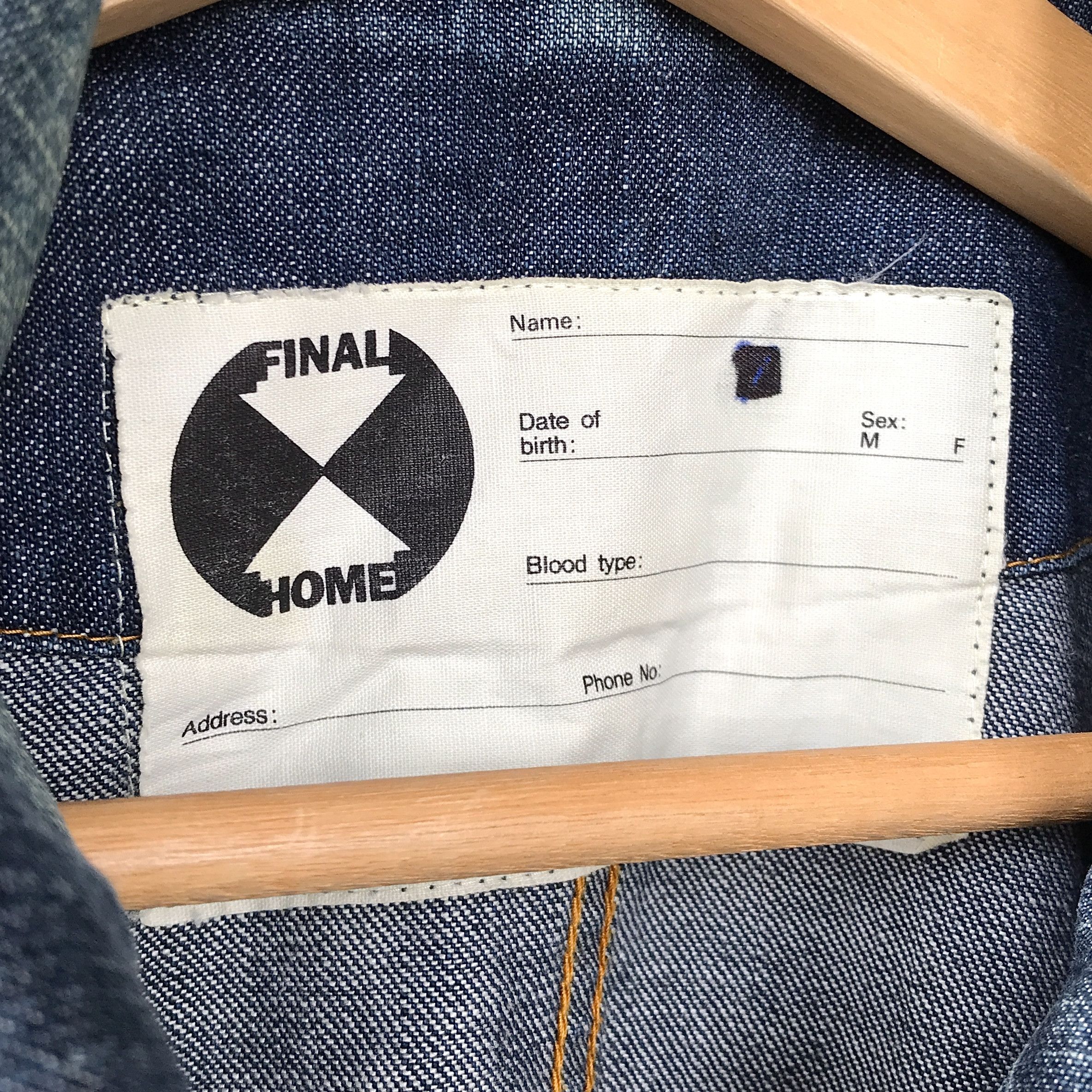 Final Home × Issey Miyake × Japanese Brand Final Home Japan Kosuke Tsumura Denim Survival Jacket Size US L / EU 52-54 / 3 - 12 Thumbnail