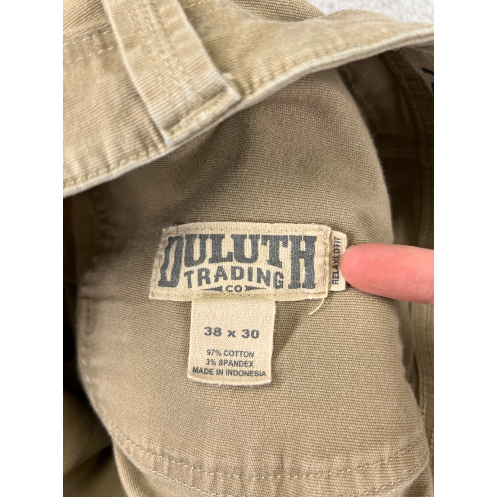 Vintage Duluth Mens Cargo Pants 38 Beige Relaxed Fit Cotton Blend 5-Pocket, Straight Leg, Zip Fly, Canvas Duck Size US 38 / EU 54 - 7 Thumbnail