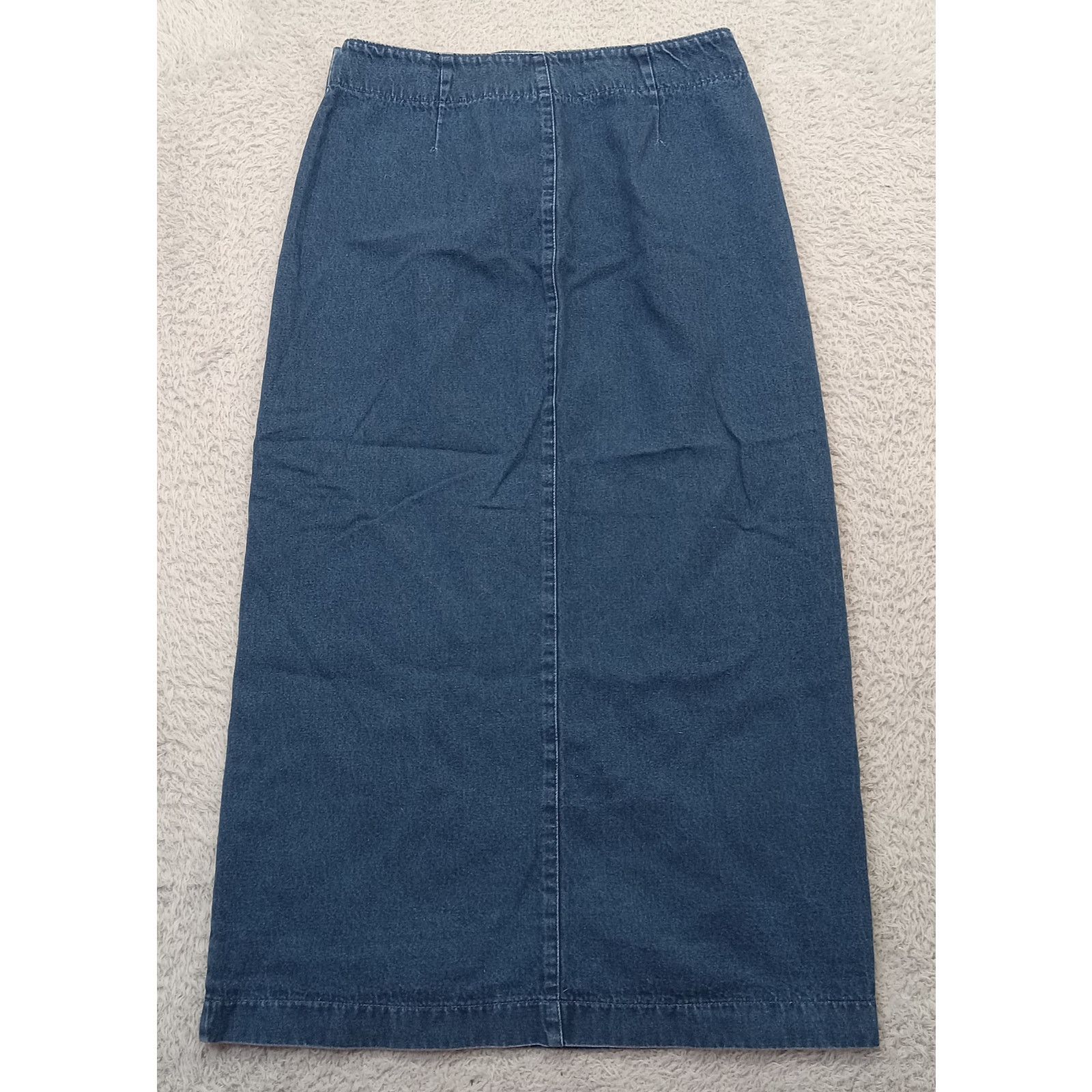 & Other Stories Lee Skirt 10 Women's Rivited Wrap Around Straight Blue Denim Size 32" / US 10 / IT 46 - 4 Thumbnail