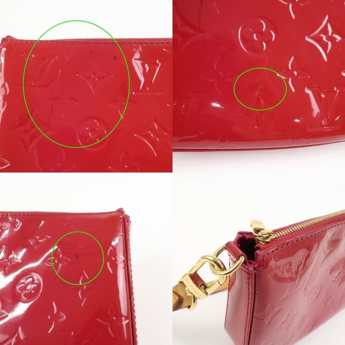 Louis Vuitton Louis Vuitton Monogram Vernis Pochette Accessoires Pouch Red Size ONE SIZE - 6 Thumbnail