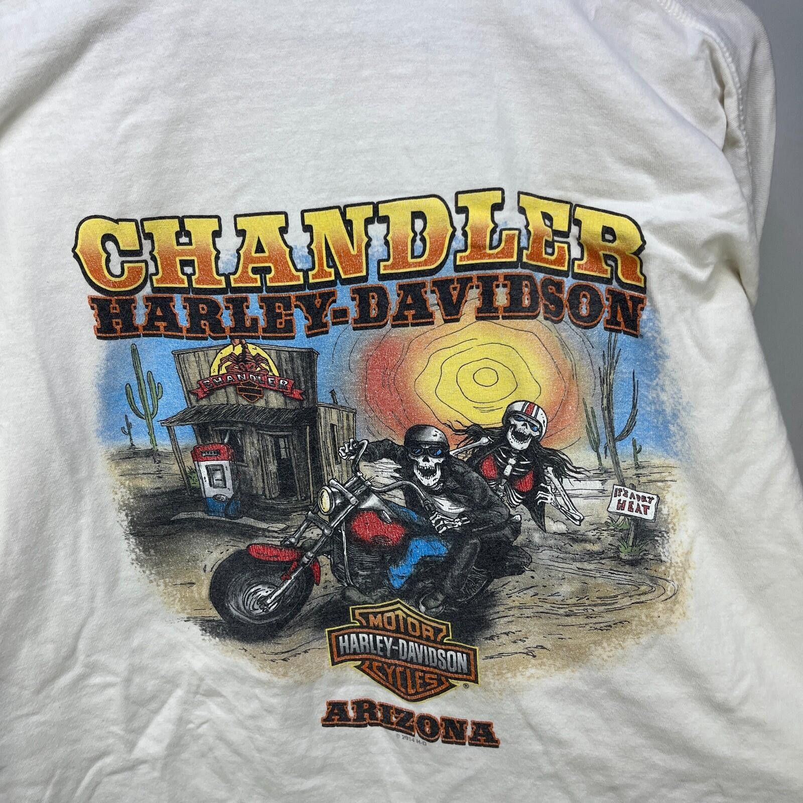Harley Davidson Vintage Harley Davidson Flames Long Sleeve White T Shirt 2XL Size US XXL / EU 58 / 5 - 7 Thumbnail
