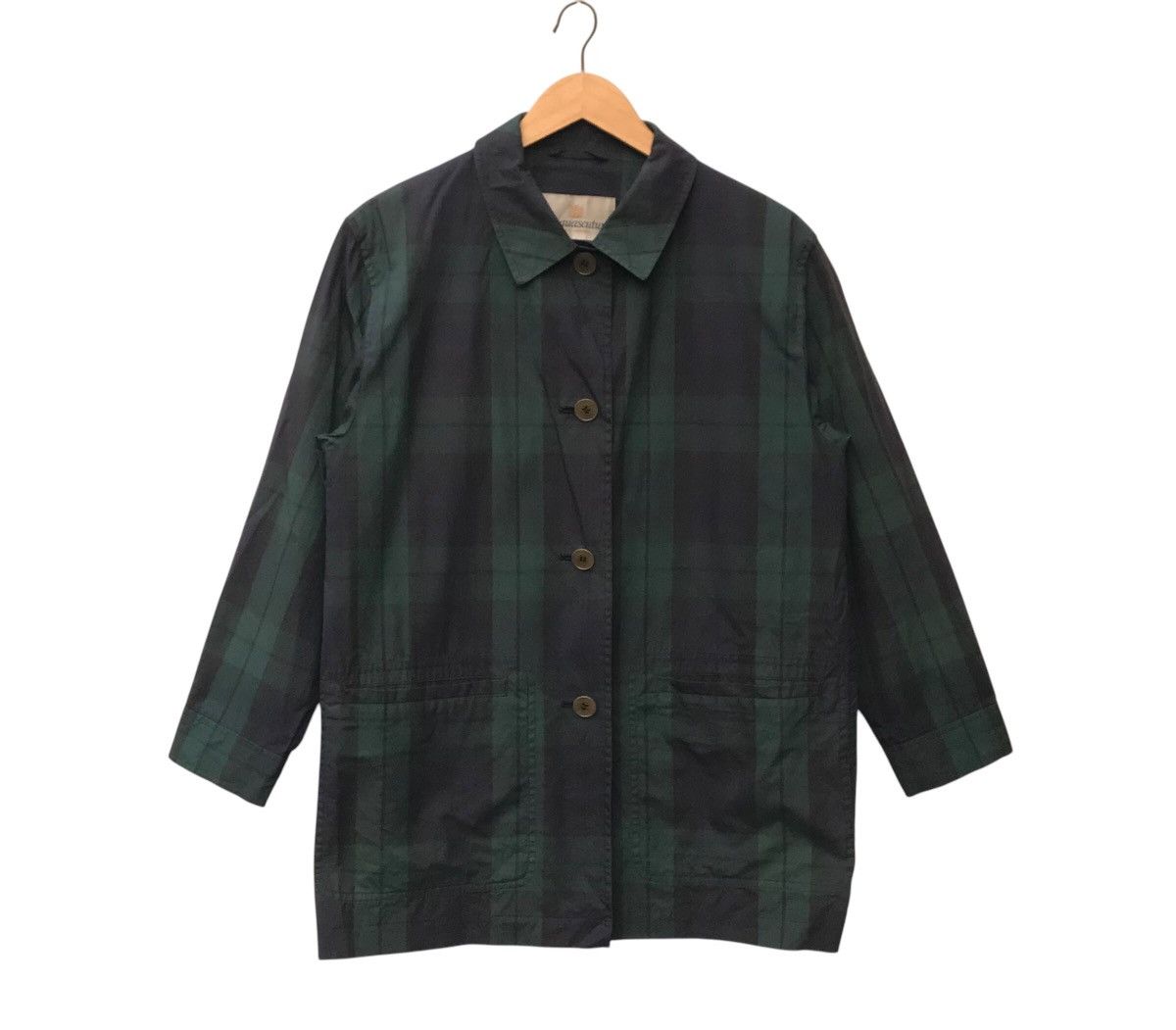 Vintage Aquasqutum Green Tartan Light Coat