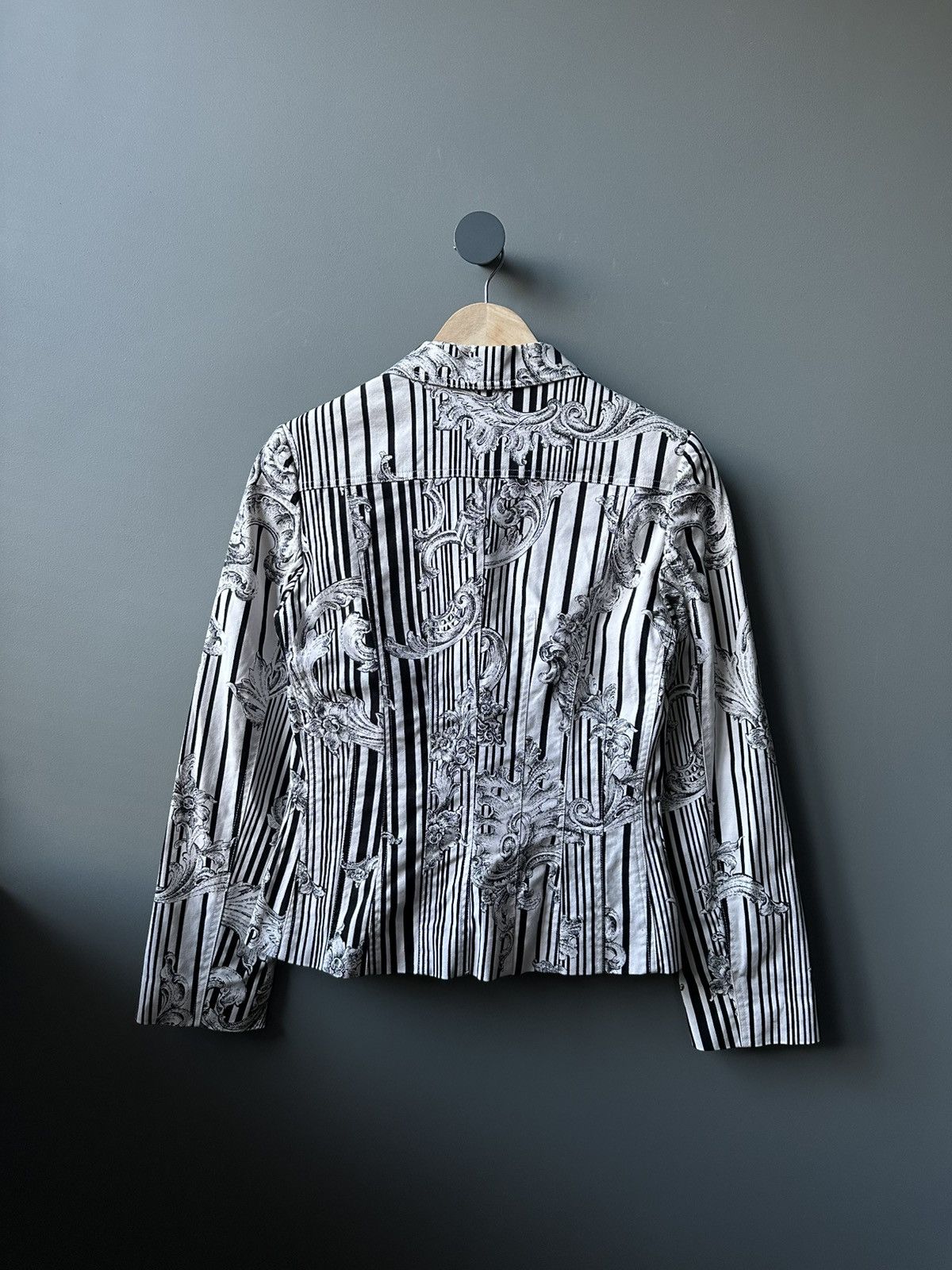 Moschino Moschino Striped Barocco Italy Women Blazer Size 42 IT Size M / US 6-8 / IT 42-44 - 5 Thumbnail