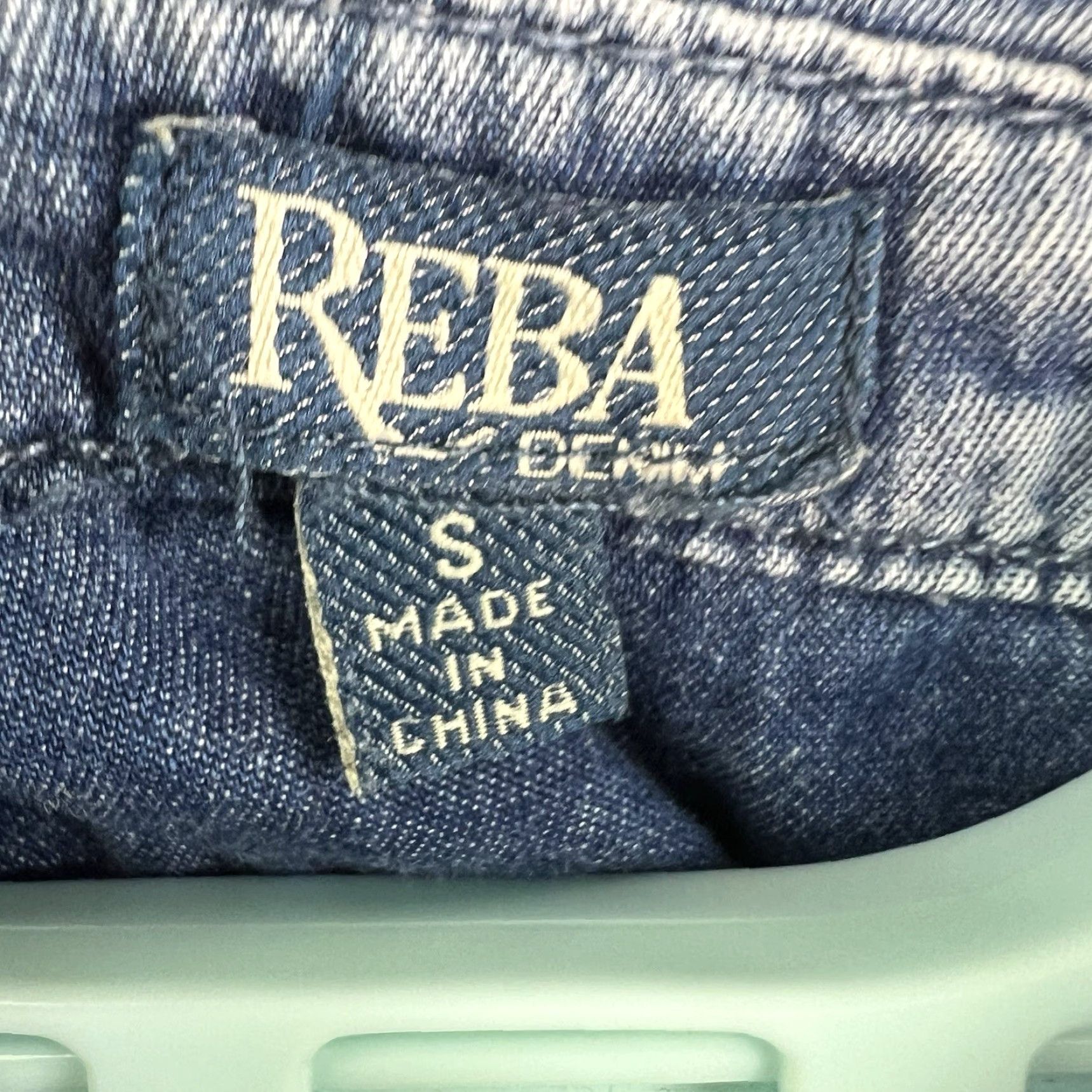 Denime Vintage REBA Women's Denim Gathered Button Shirt Long Sleeve Blue Size S Size S / US 4 / IT 40 - 7 Thumbnail