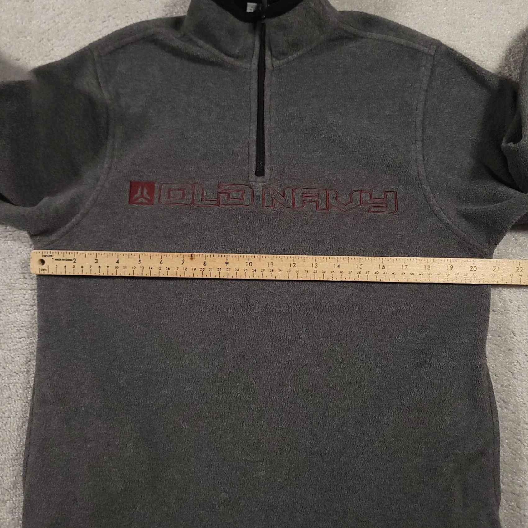 Old Navy VINTAGE Old Navy Pullover Mens S Gray Quarter Zip Fleece Spell Out Logo Size US S / EU 44-46 / 1 - 4 Thumbnail