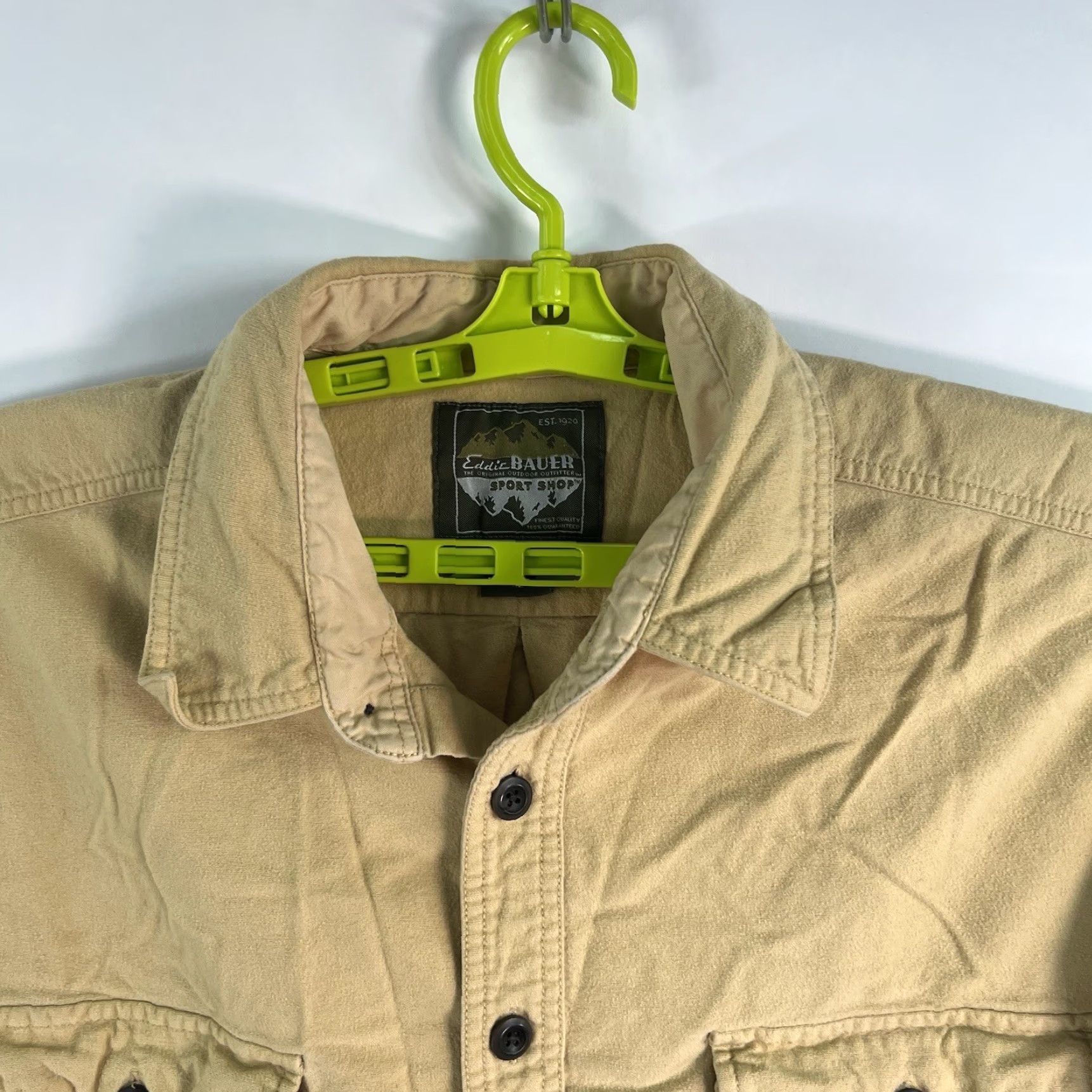 Eddie Bauer Eddie Bauer Sport Shop Heavyweight Flannel Button Shirt Men’s XL Gold Size US XL / EU 56 / 4 - 2 Thumbnail