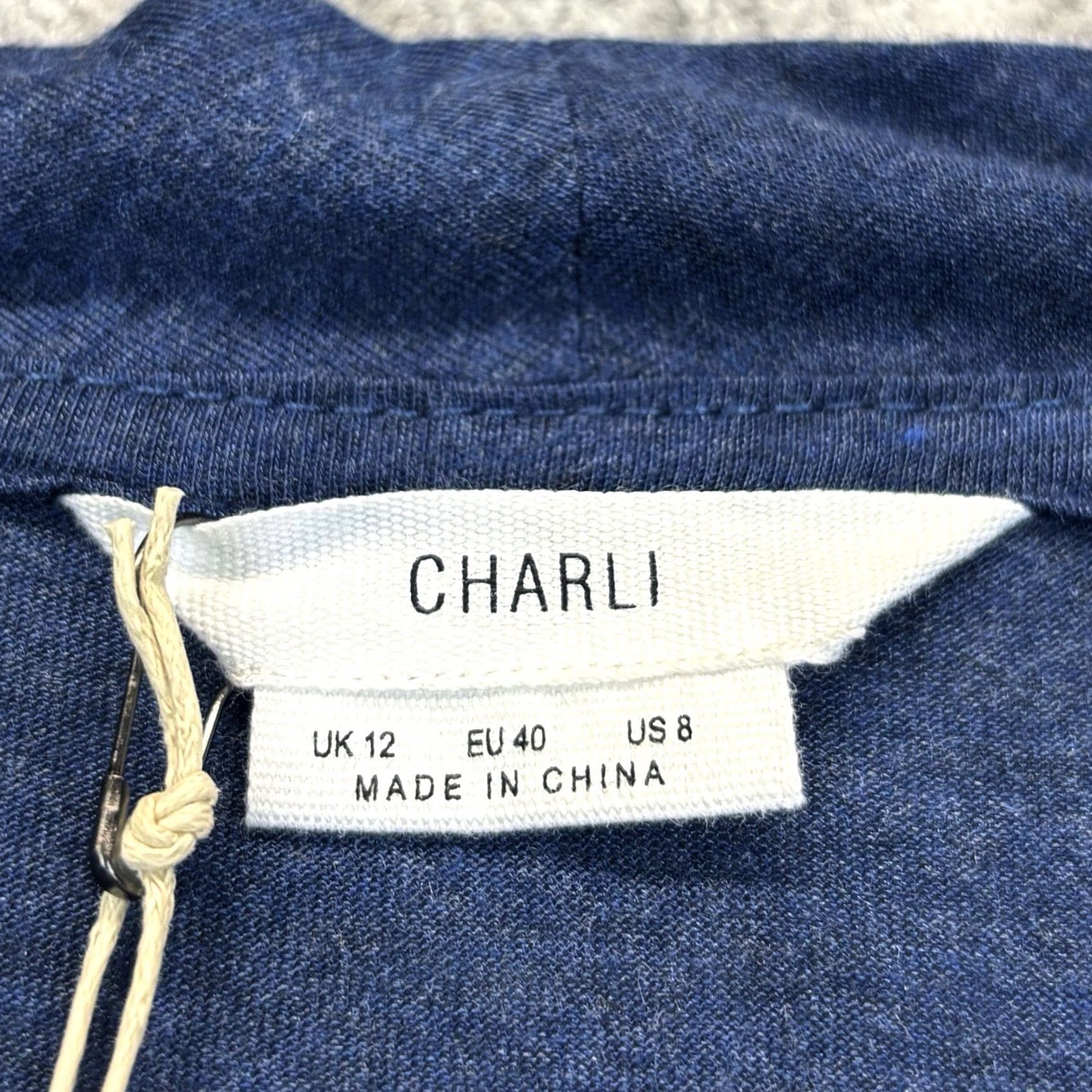 Vintage Charli Wrap Top Shirt Women Blue UK 12 Long Sleeve BNWT Size XL / US 12-14 / IT 48-50 - 5 Thumbnail