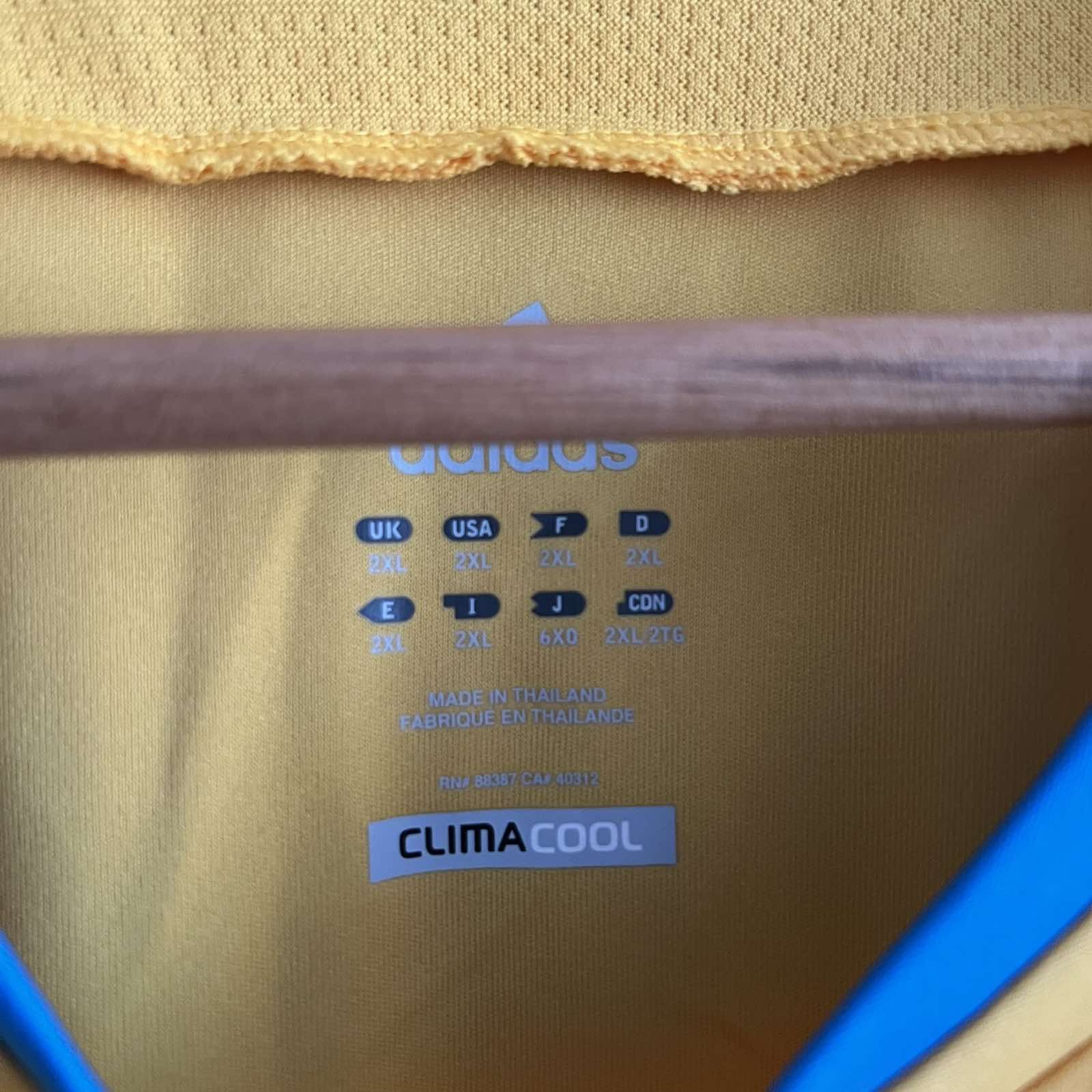 Adidas 2011 2012 Ukraine National Adidas Home Soccer Jersey Kit Size US XL / EU 56 / 4 - 6 Thumbnail