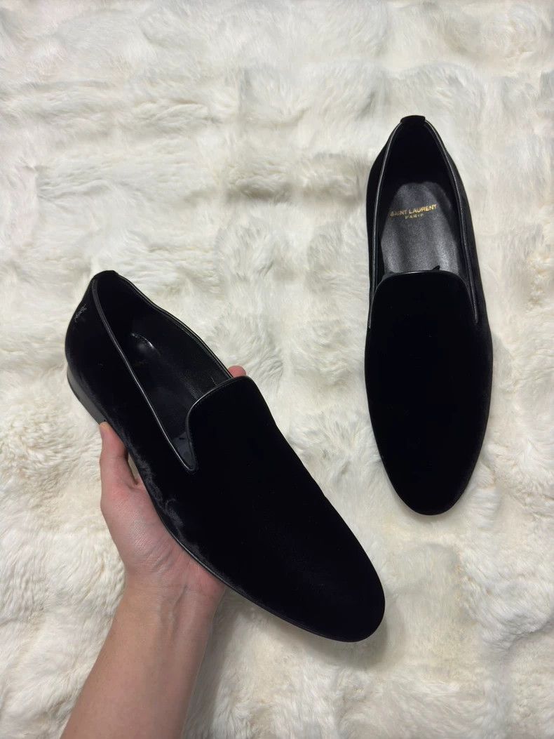 Saint Laurent Paris Saint Laurent Paris Velvet Black Label Loafers shoes Size US 11 / EU 44 - 3 Thumbnail