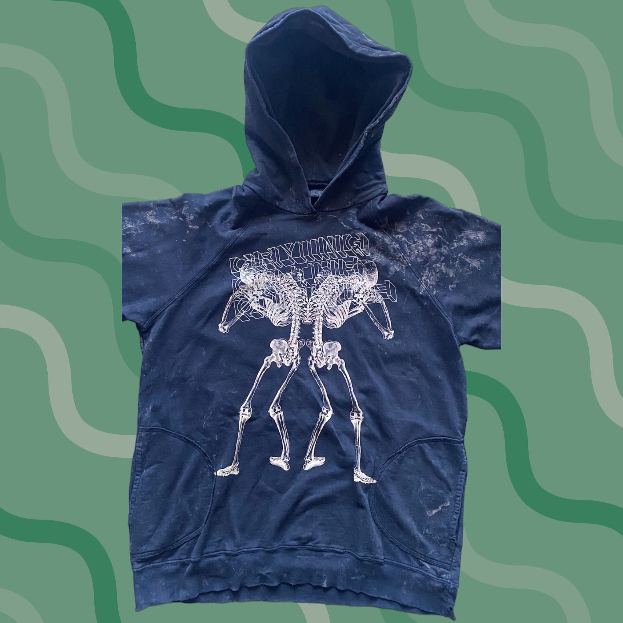 Vintage Evil Genius Hoodie Men L Black Damaged Distressed Skeletons Made In USA Mens Hoodie Size US L / EU 52-54 / 3 - 1 Thumbnail
