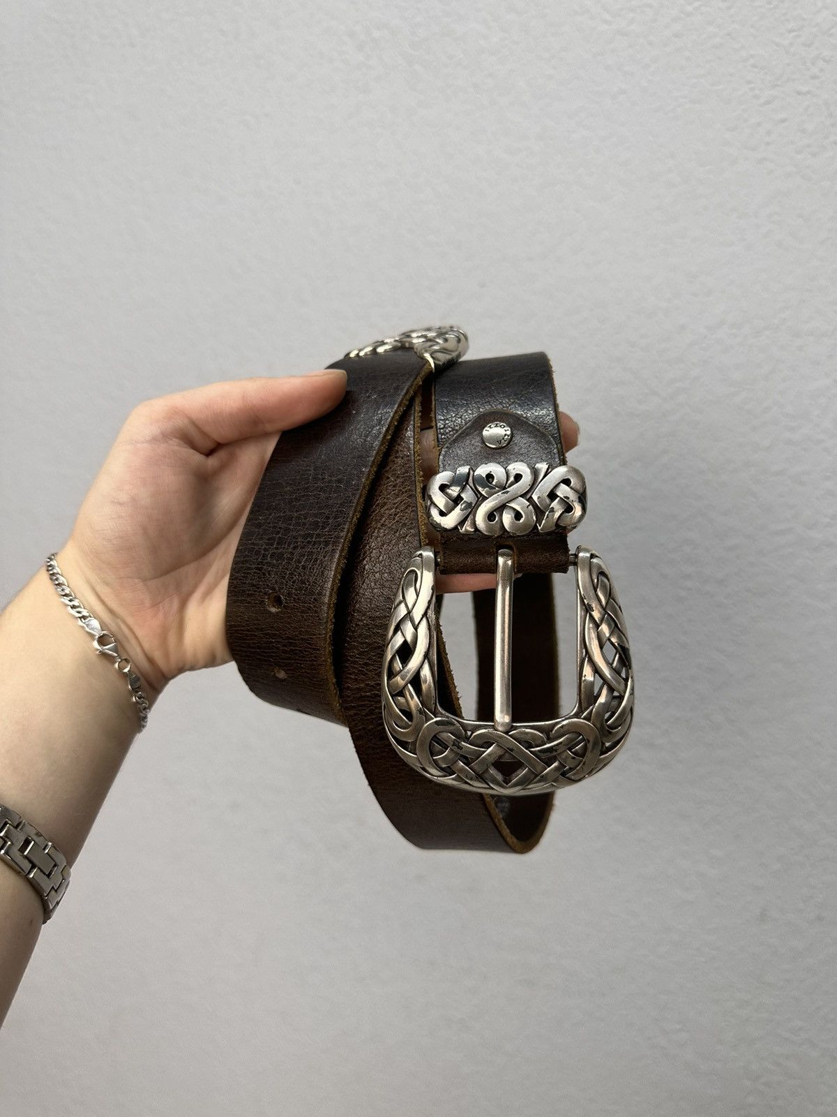 B.B. Simon leather Belt Diesel Style Beauty Beats Hysteric Glamour Y2k Size ONE SIZE - 9 Thumbnail