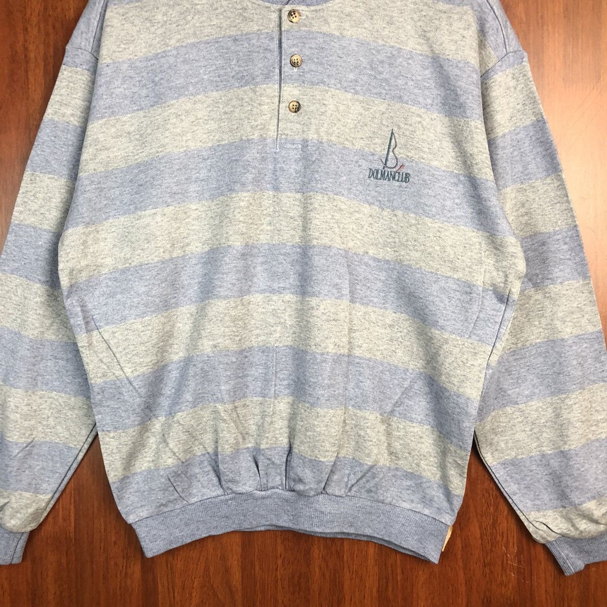 Vintage Doruman Club Blue Stripe vintage Sweatshirt #7545 Size US M / EU 48-50 / 2 - 3 Thumbnail