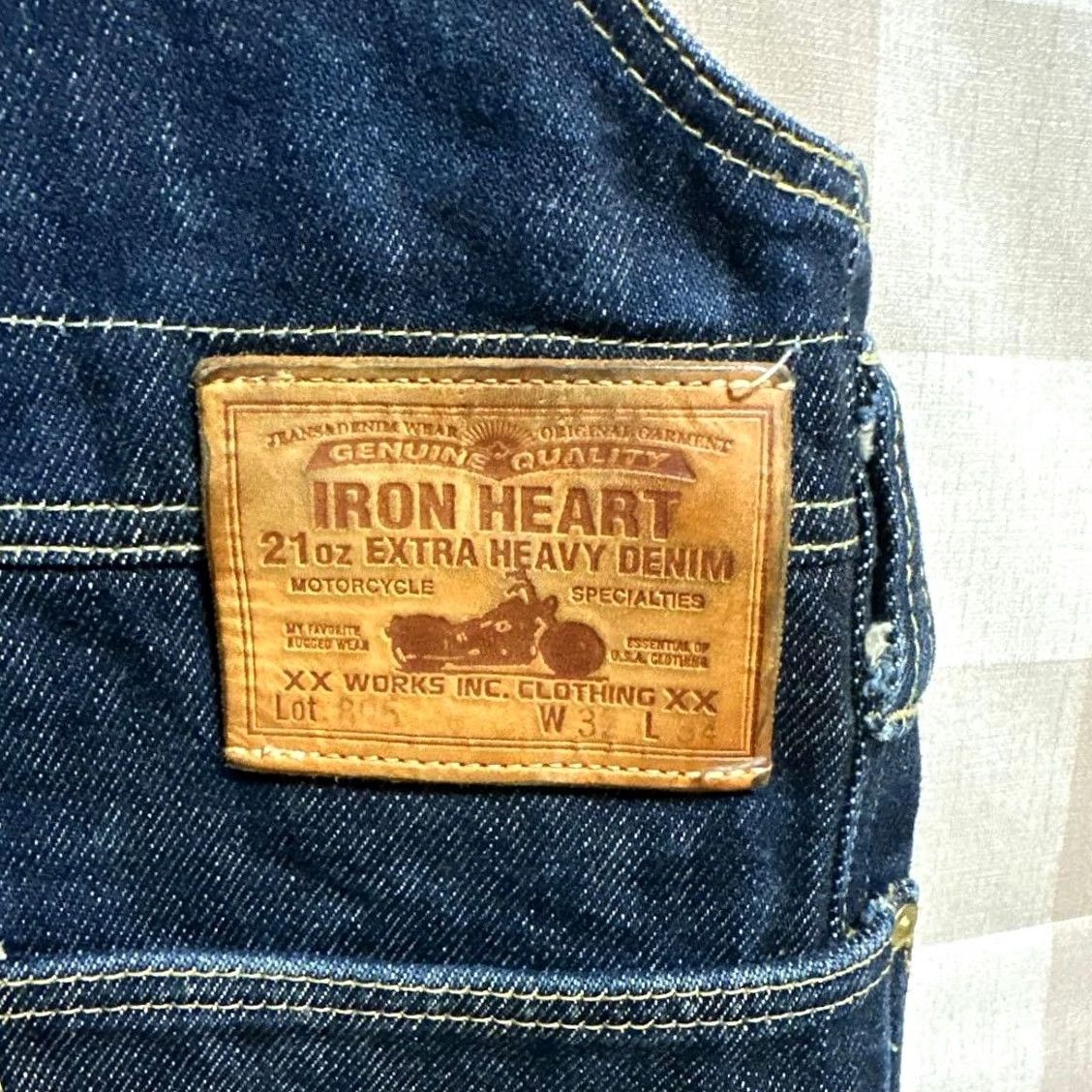 Iron Heart Iron Heart Overalls Mens M 21oz Double Knee Denim 805 Size US 31 - 6 Thumbnail
