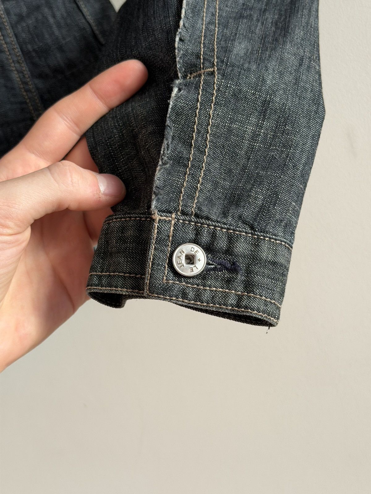 Marithe + Francois Girbaud Marithe Francois Girbaud Denim Blazer Cropped Size XS / US 0-2 / IT 36-38 - 7 Thumbnail