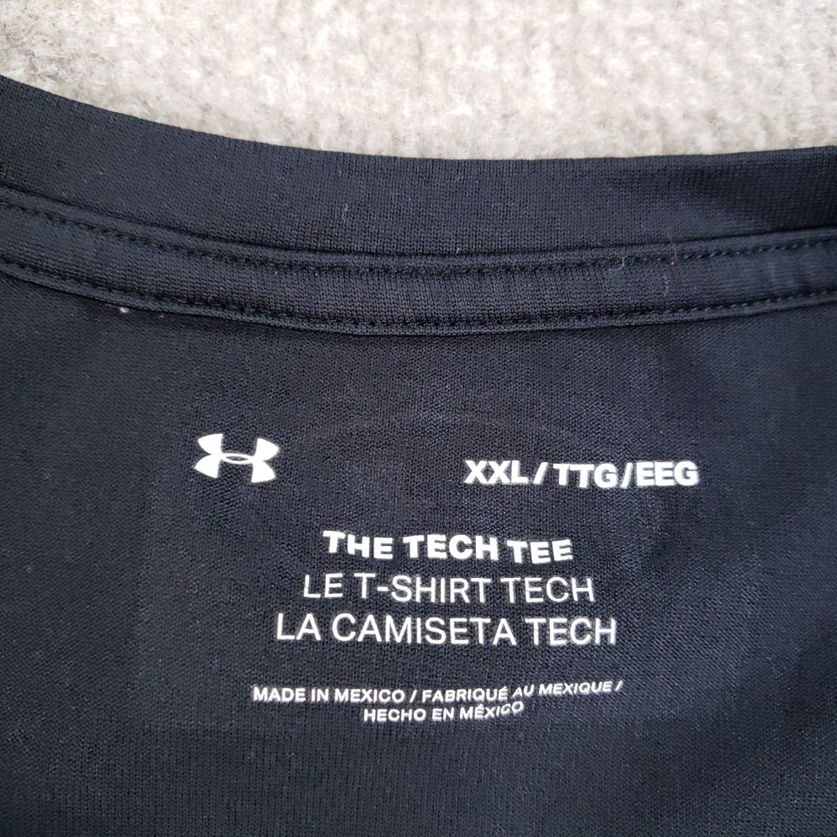 Under Armour Under Armour Shirt 2XL Black Tech Tee Crew Neck Short Sleeve Wicking Mens Size US XXL / EU 58 / 5 - 5 Thumbnail