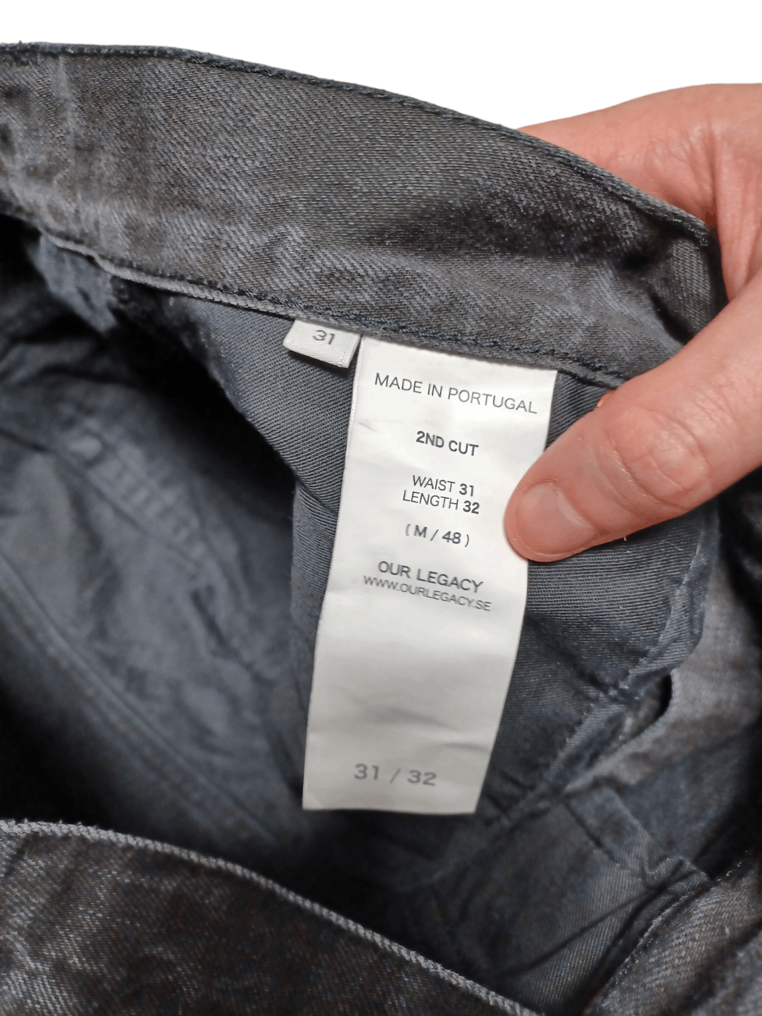 Our Legacy OUR LEGACY FANTASTIC BLACK WASHED 2ND CUT MADE IN PORTUGAL Size US 31 - 6 Thumbnail