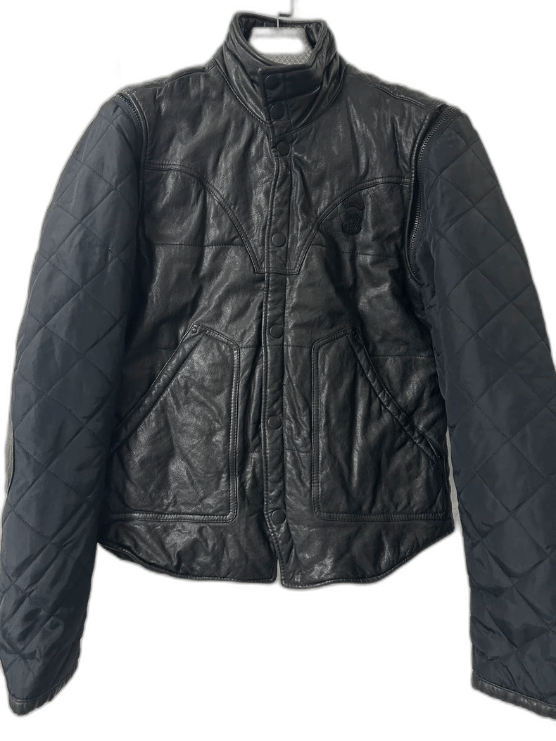 Diesel DIESEL Leather Jacket with Detachable Sleeves Size US M / EU 48-50 / 2 - 1 Thumbnail