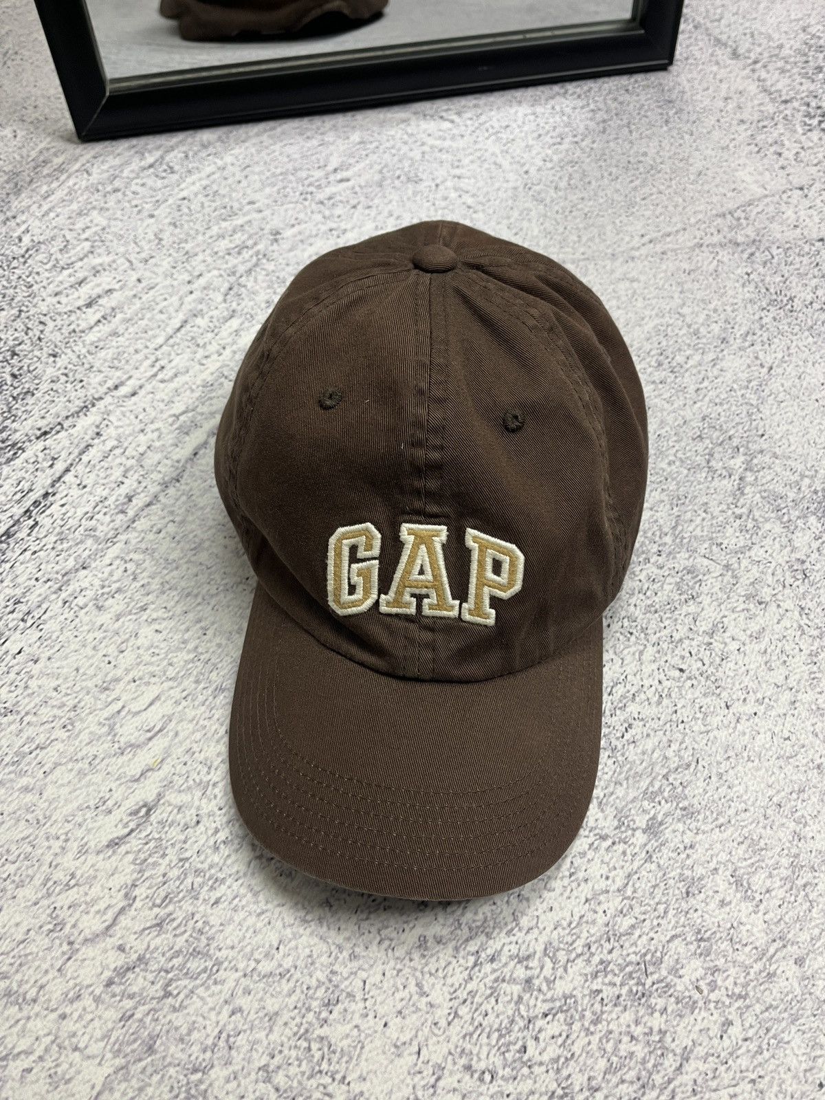 Gap Gap Faded Cotton Brown Cap Hat Hype Streetwear Y2k Rare Size ONE SIZE - 2 Thumbnail