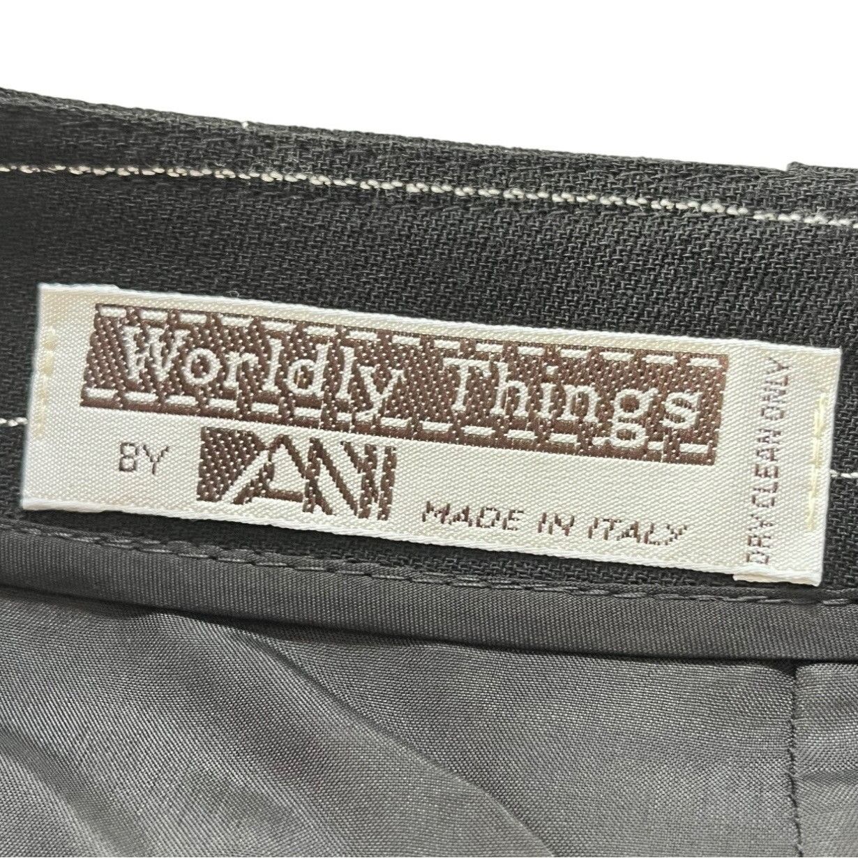 Vintage Worldly Things Pinstriped Wool Pants Womens Sz 12 Black & Wh Size 34" / US 12 / IT 48 - 8 Thumbnail