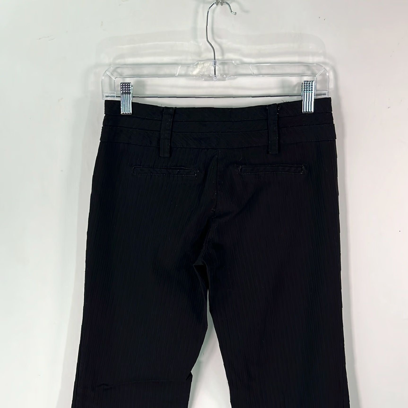 Vintage Joe Benbasset Womens Black Flat Front Ultra Low Rise Casual Dress Pants Size 5 Size 27" / US 4 / IT 40 - 4 Thumbnail