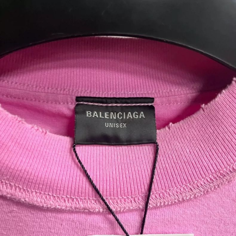 Balenciaga Balenciaga Pink Logo Printed Pullover Short Sleeve Tee Size US M / EU 48-50 / 2 - 4 Thumbnail