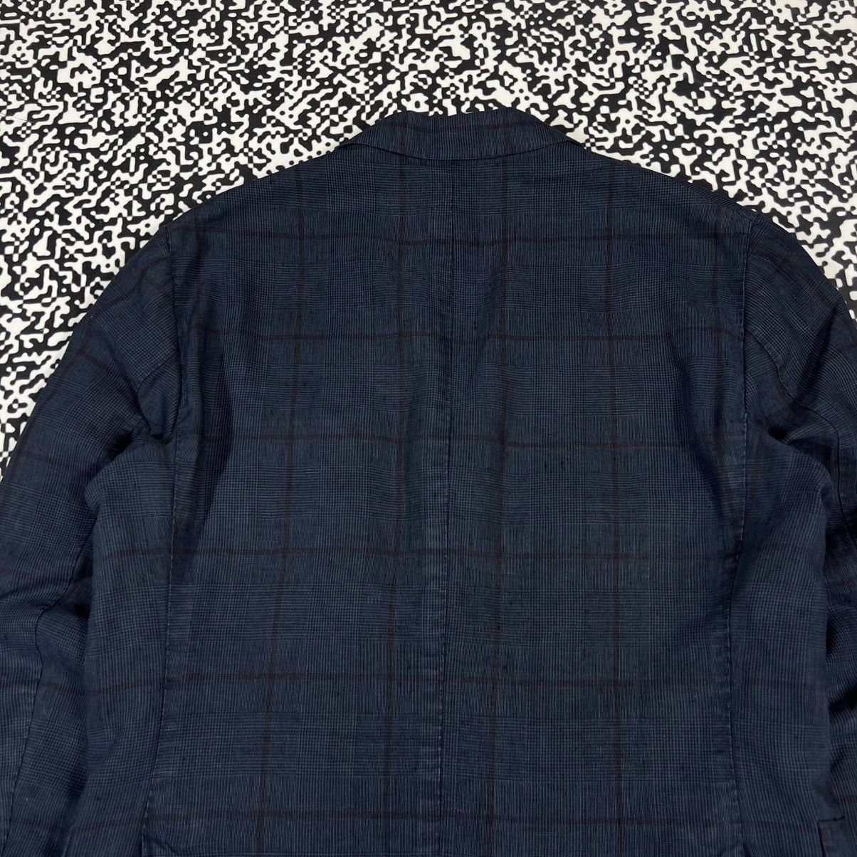 Boglioli BOGLIOLI K Jacket Linen Checked Blazer Luxury Casual Style Size 40R - 14 Thumbnail